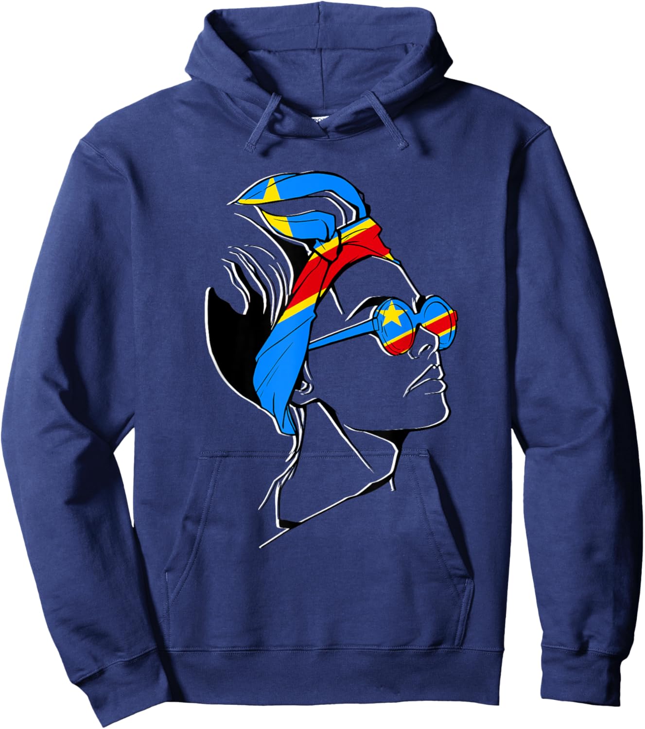 Scarf woman Congolese pride DRC Republic of Congo Hoodie - Hoodie | Navy