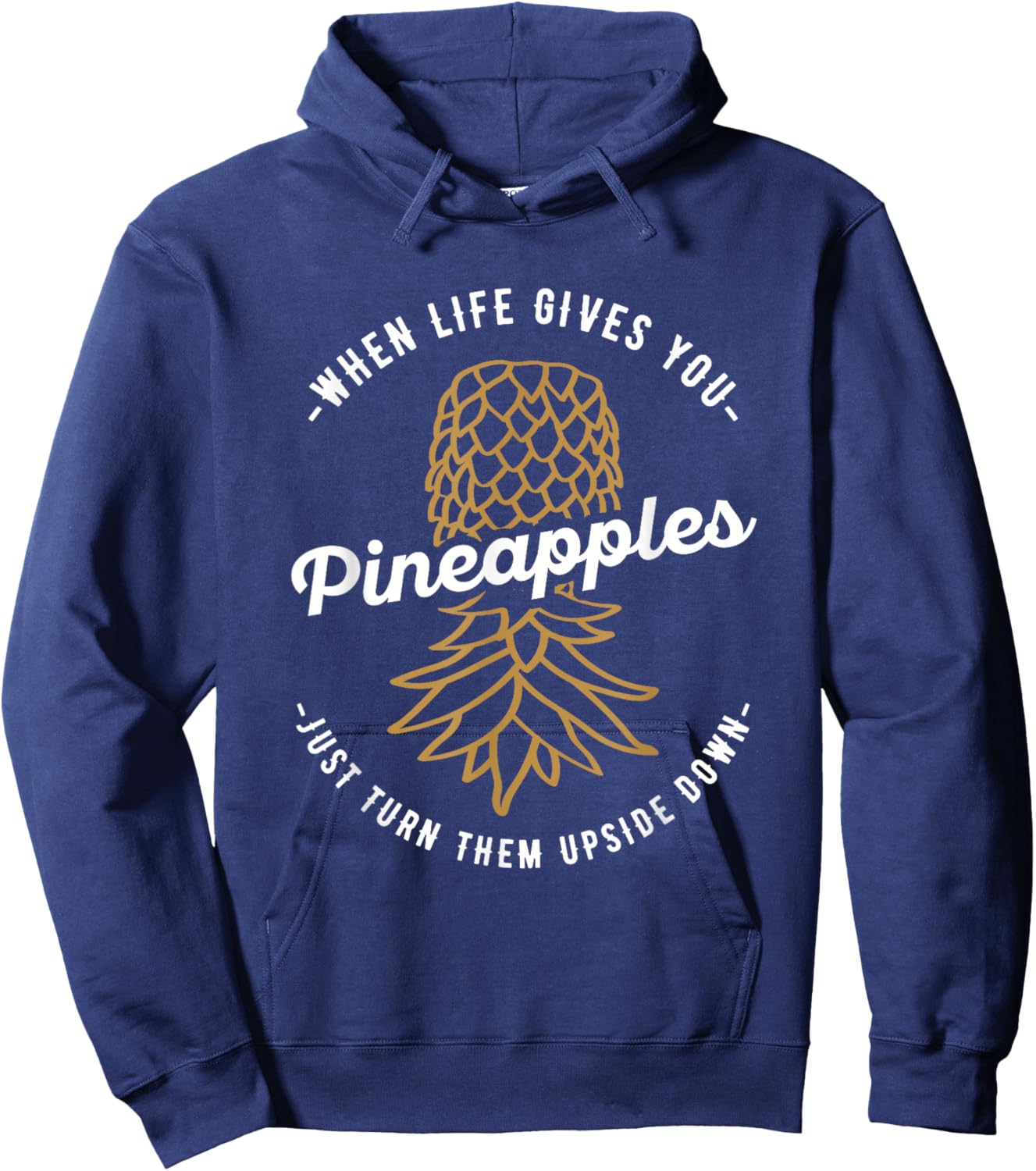 Umgedrehter Ananas-Swinger-Lifestyle Hoodie - Hoodie | Navy