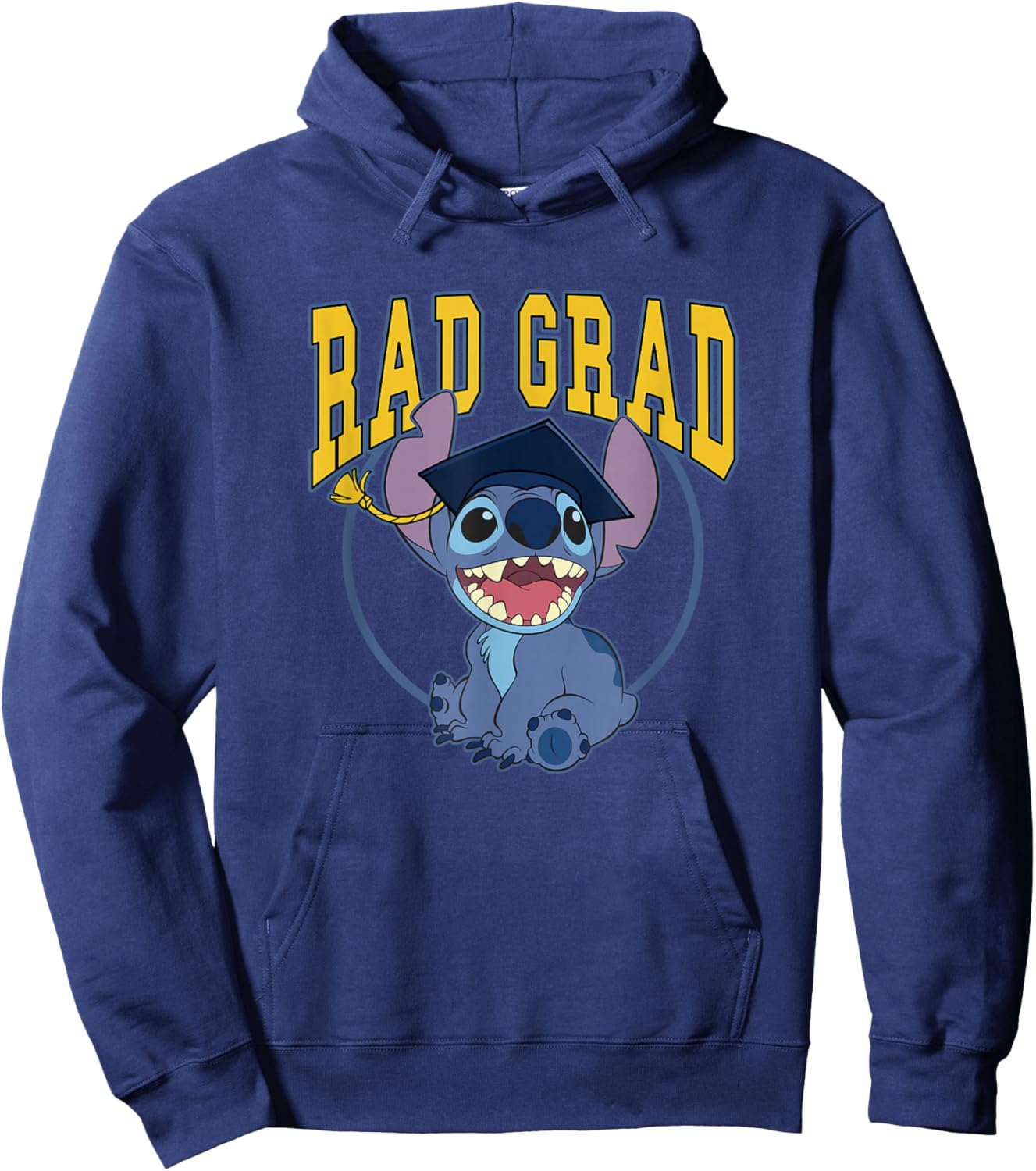 Disney Lilo & Stitch Graduation Stitch Bad Grad Collegiate Hoodie - Hoodie | Navy