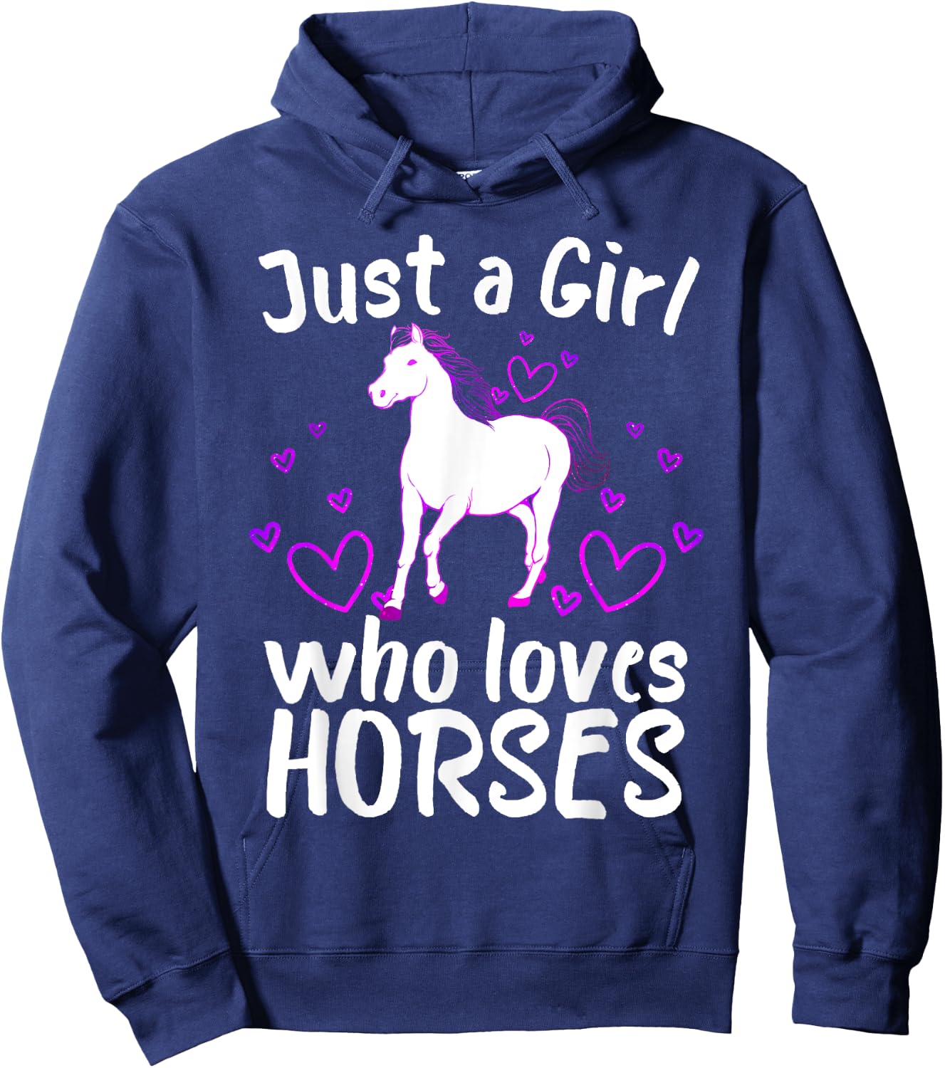 Funny Horse Gift Horse Lover Accessories & Stuff Cool Horse Girls Cowgirl Unique Horse Racing Hoodie - Hoodie | Navy
