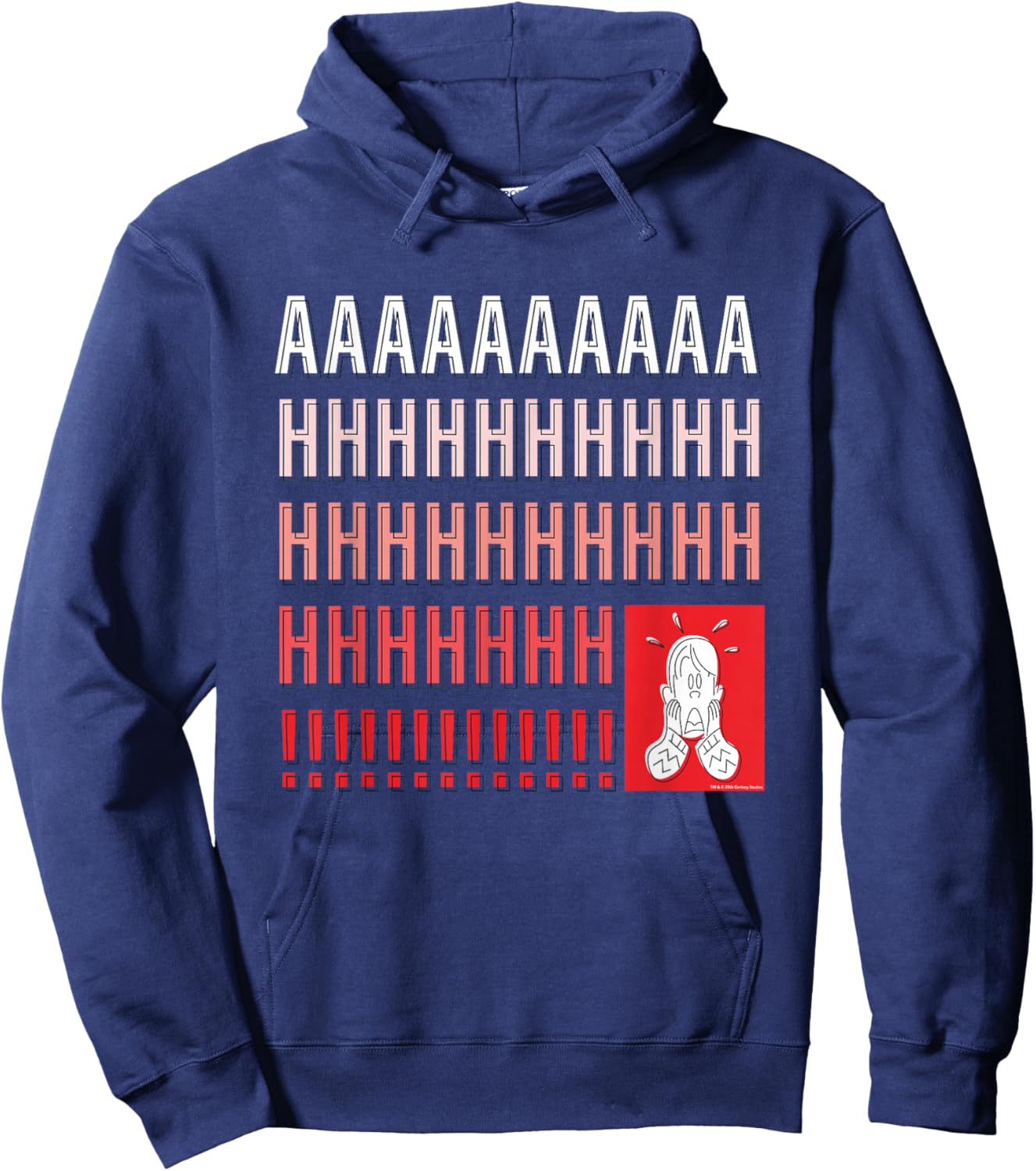 Home Alone Kevin McCallister “AAAAAHHHHHH!!!!!” Scream Funny Hoodie - Hoodie | Navy