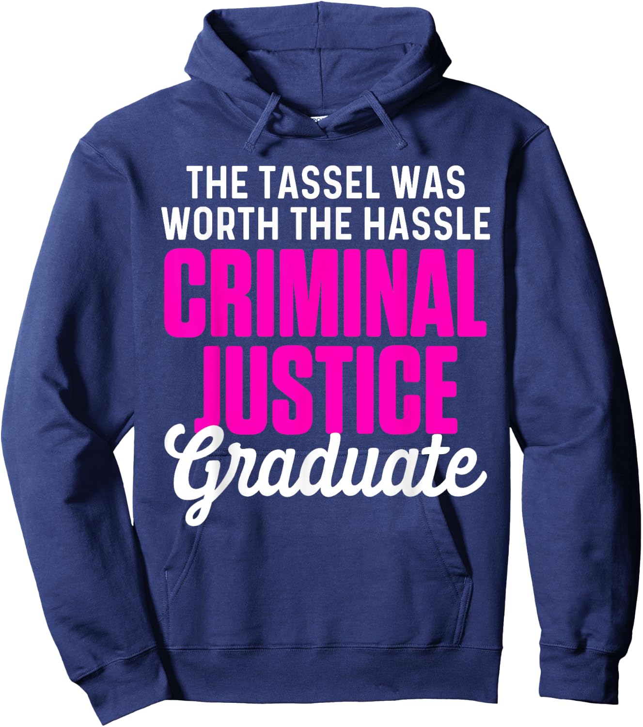 Criminal Justice Degree Graduating Student Designs Women's Black Graduation Hoodie - Hoodie | Navy