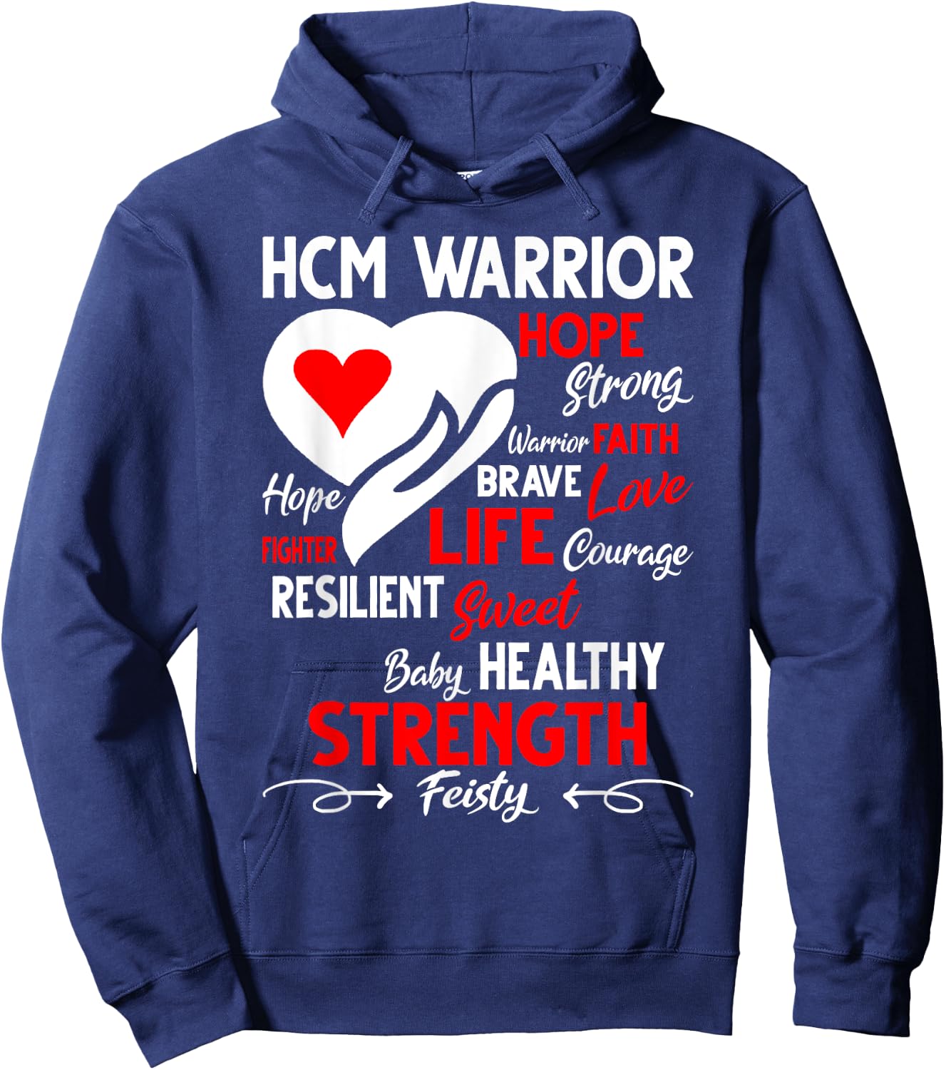 Hypertrophic Cardiomyopathy Raising Awareness HCM Warrior Hoodie - Hoodie | Navy