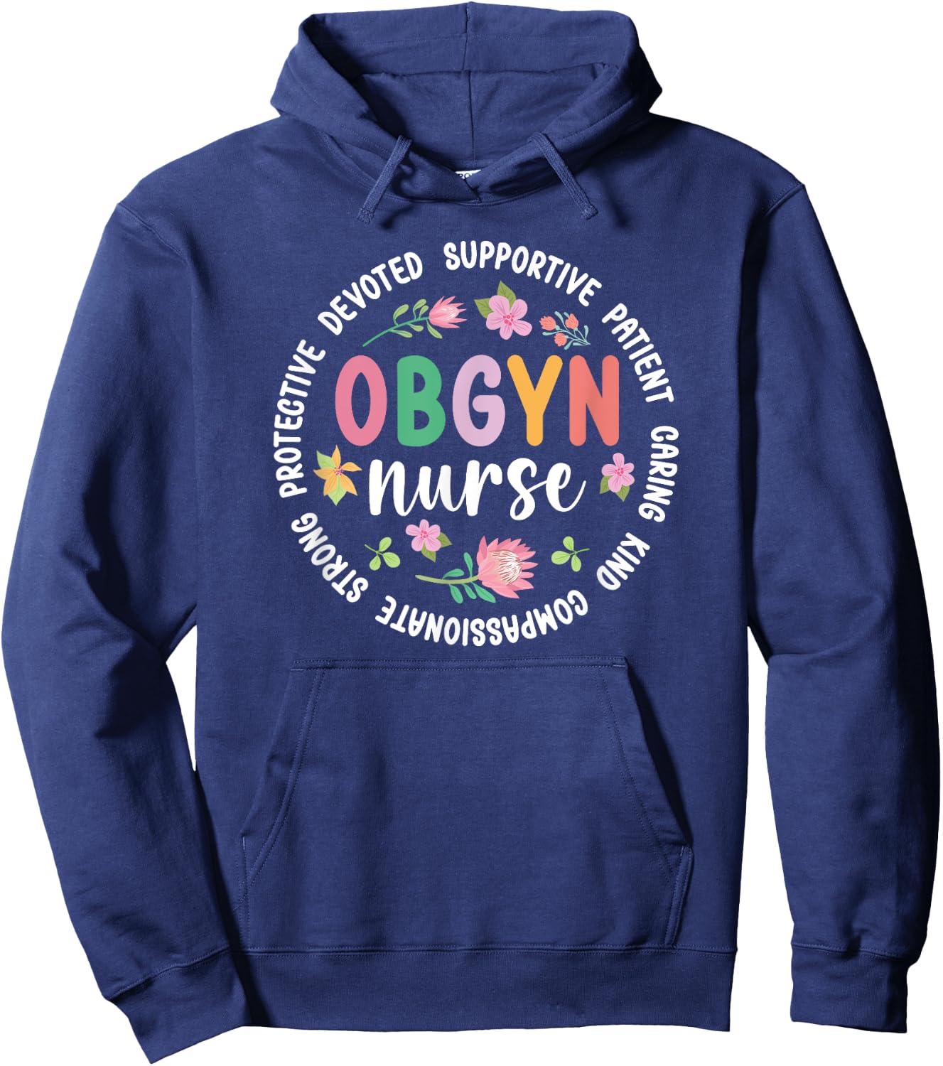 OBGYN Nurse Appreciation Circle OB/GYN Nurse OBGYN Nursing Hoodie - Hoodie | Navy