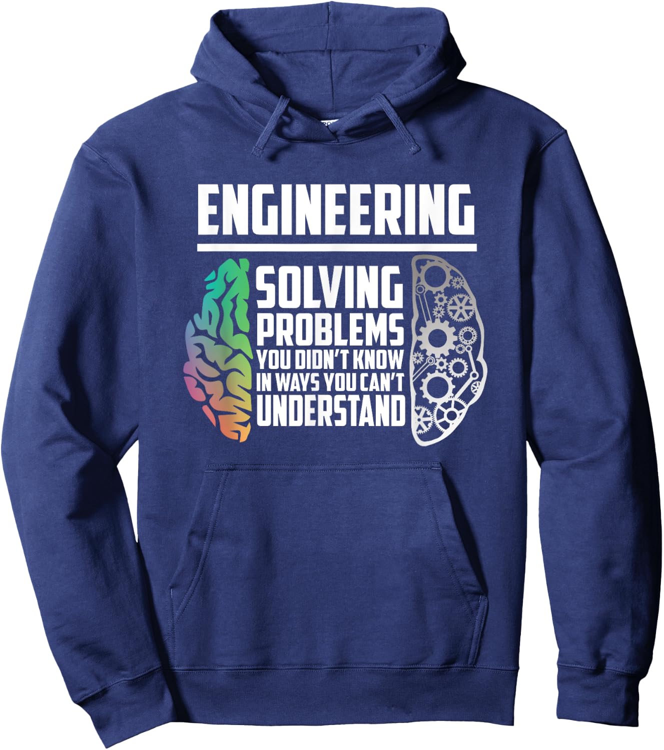 Engineering Brain I Ing Engineering Study Funny Engineers Hoodie - Hoodie | Navy
