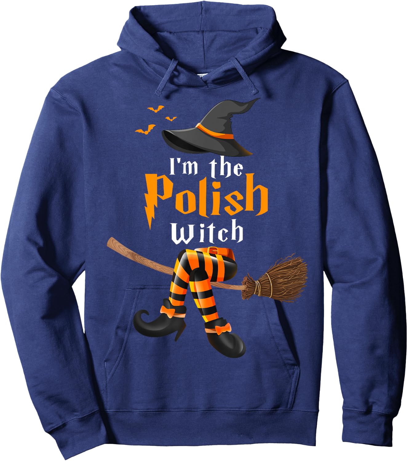 I'm The Polish Witch Halloween Costume Witches Hoodie - Hoodie | Navy
