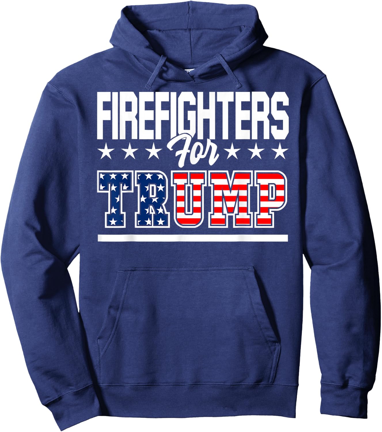 Firefighters Trump America President 2020 First Responder Hoodie - Hoodie | Navy