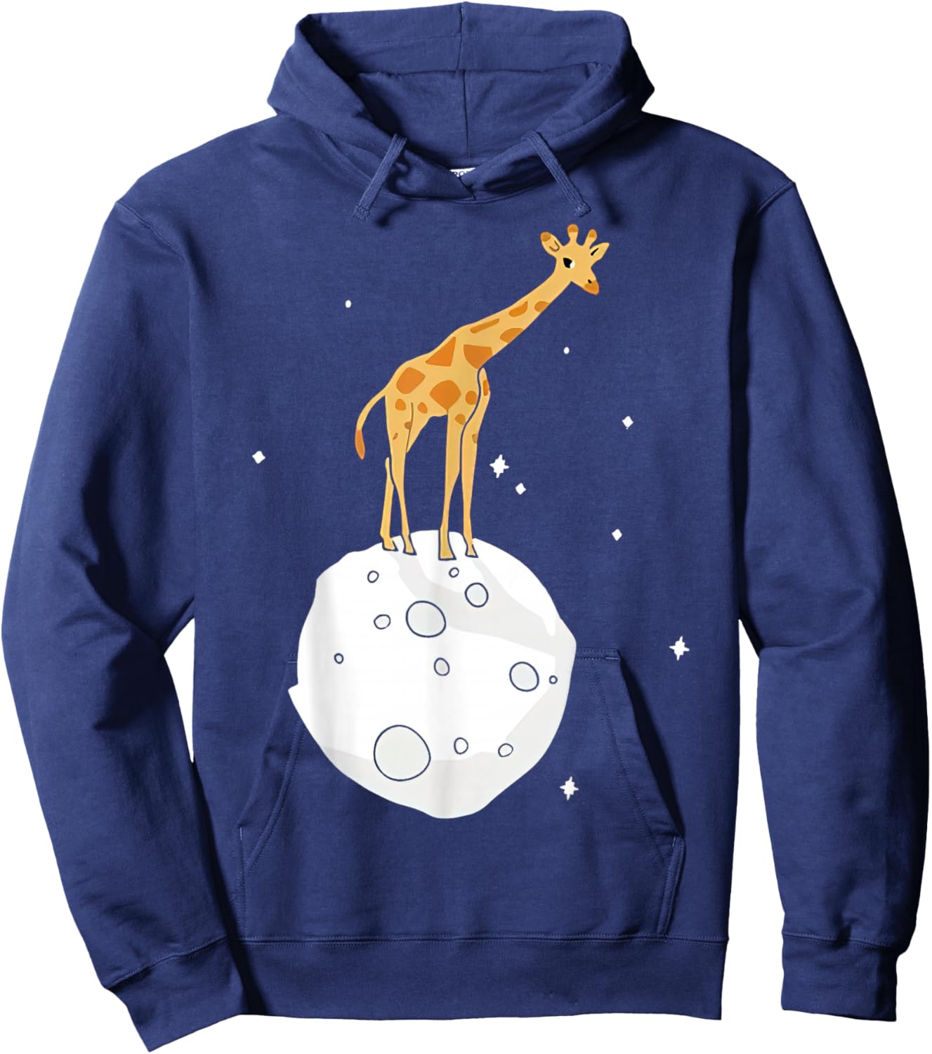 Let’s Game It Out Giraffe Moon Hoodie - Hoodie | Navy