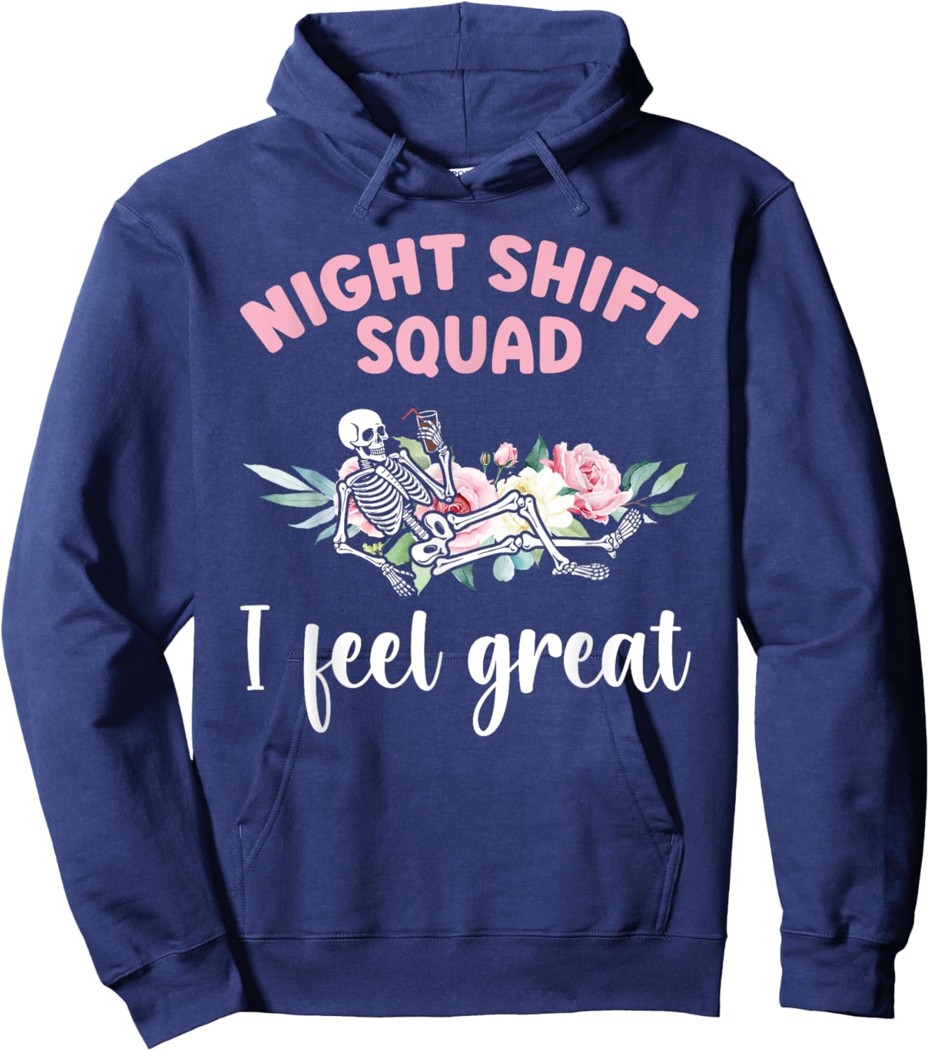 Night Shift Squad Night Shift Worker Overnight Work Shift Hoodie - Hoodie | Navy