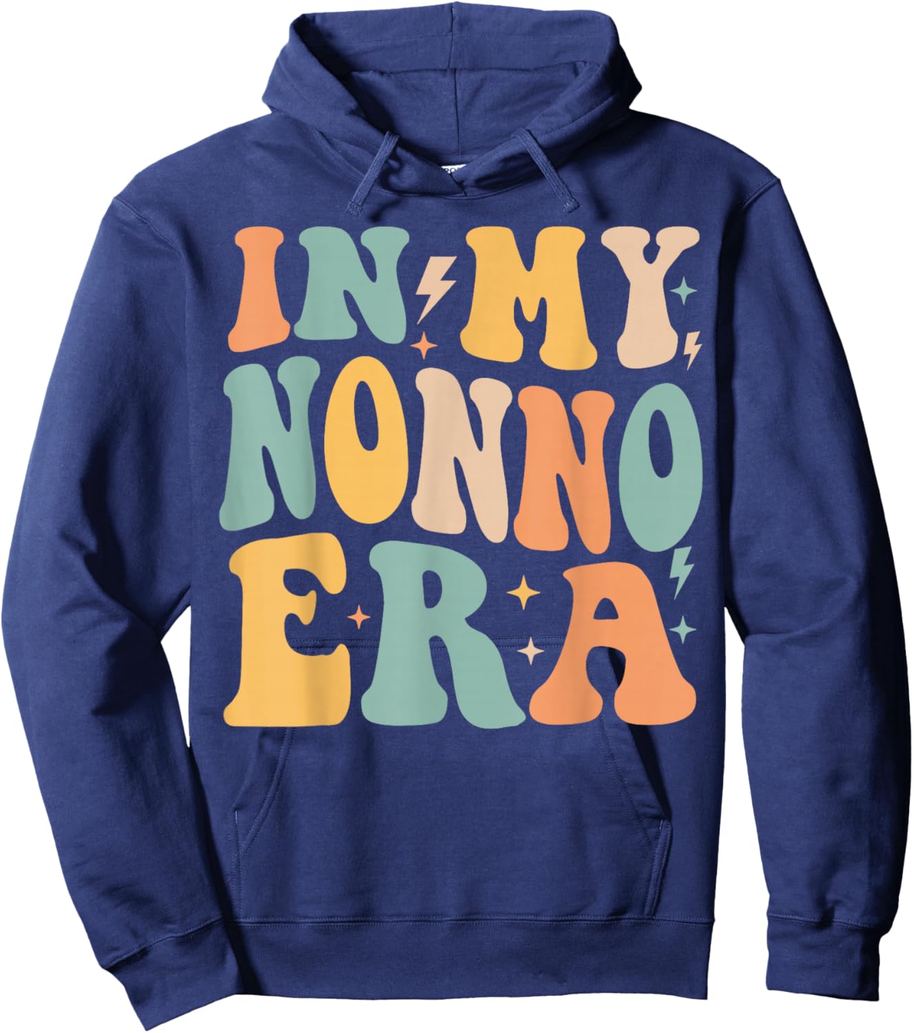 Retro Groovy In My Nonno Era Father's Day Hoodie - Hoodie | Navy