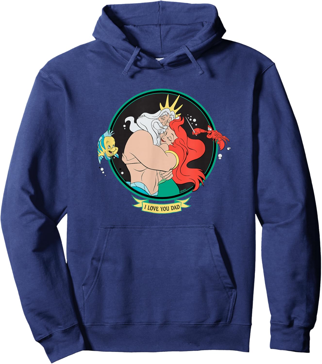 Disney The Little Mermaid King Triton & Ariel Father’s Day Hoodie - Hoodie | Navy
