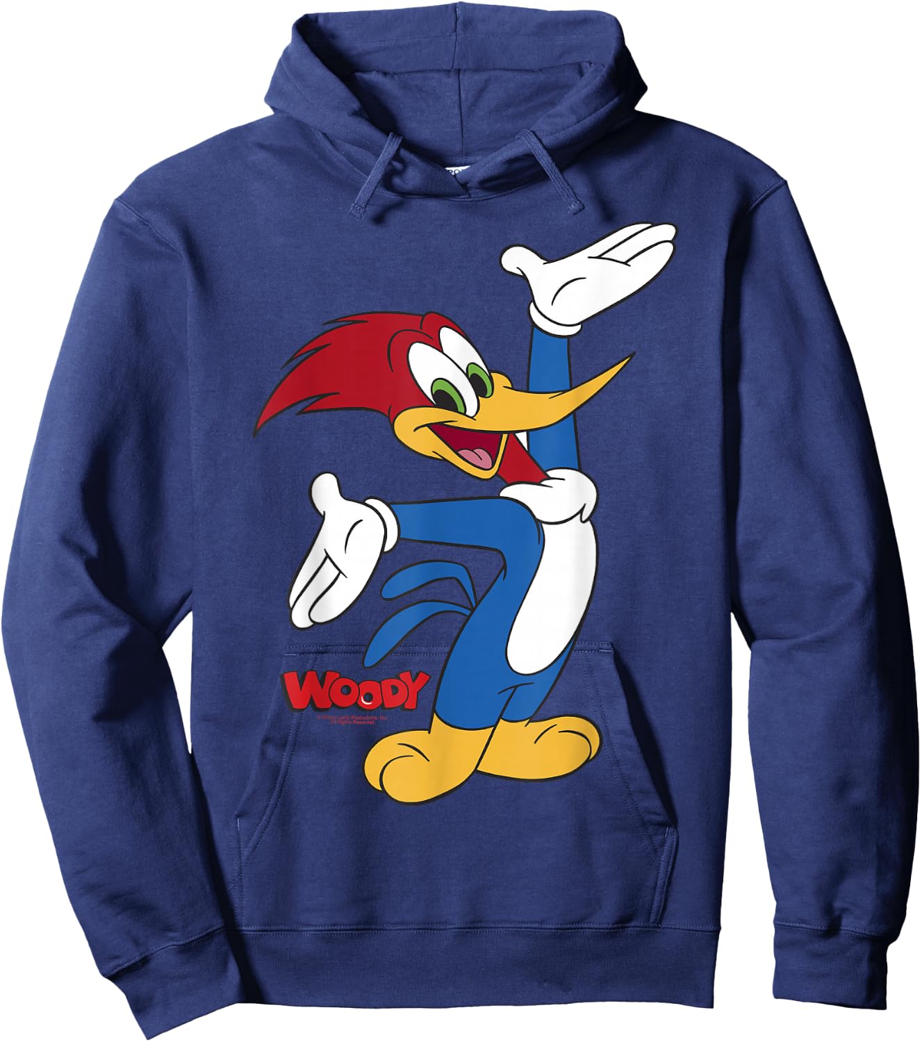 Woody Woodpecker Full Body Logo Portrait Hoodie - Hoodie | Navy