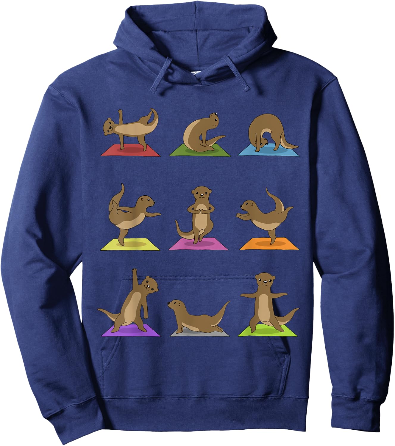 Otter Yoga Funny Otter In Yoga Poses Sports Hoodie - Hoodie | Navy