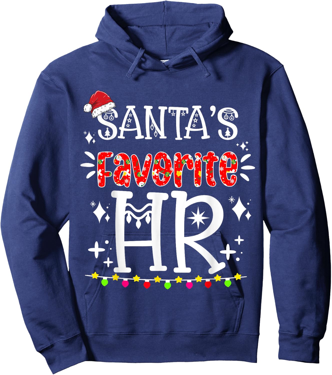 Santa's Favorite HR - Funny HR Christmas Human Resource Hoodie - Hoodie | Navy