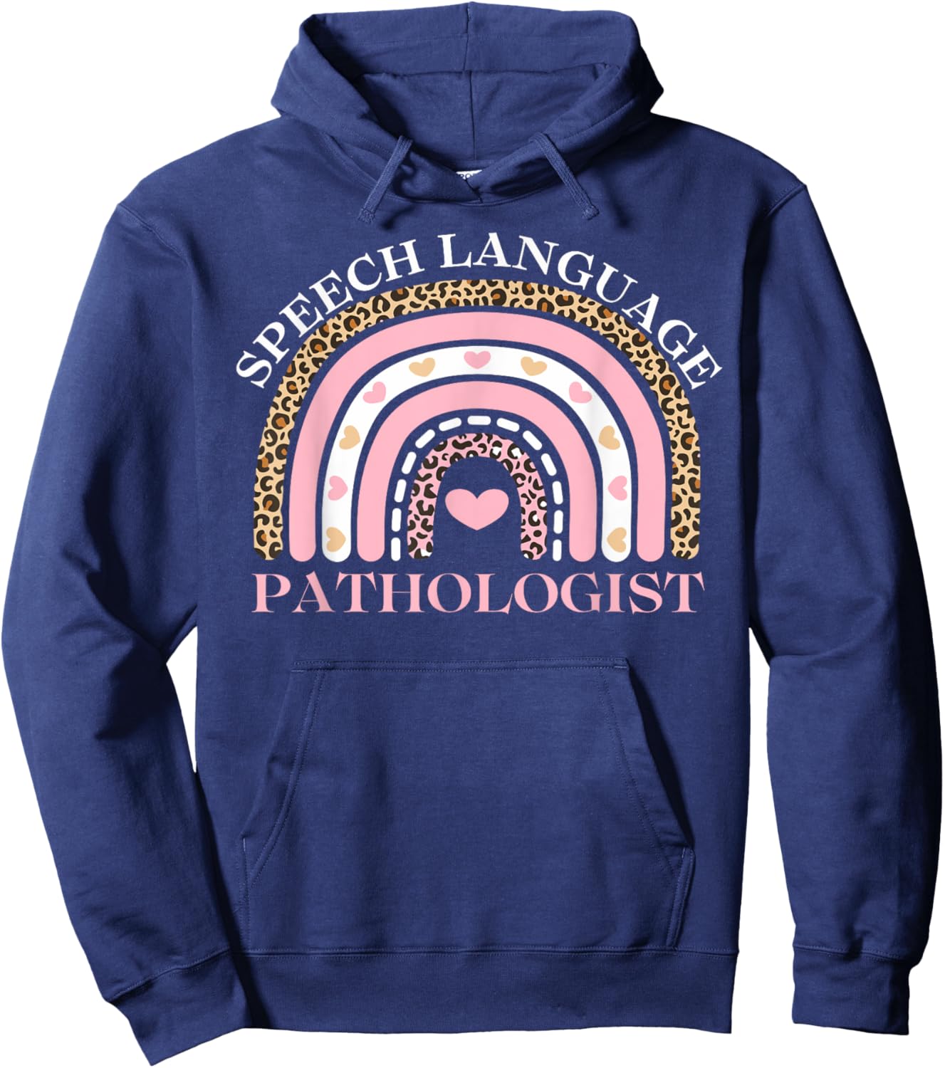 Speech Language Pathologist SLP Valentin's Day SLP Valentine Hoodie - Hoodie | Navy