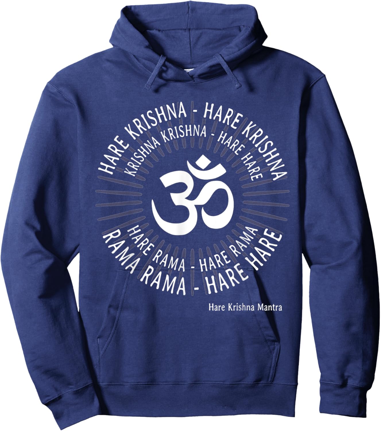 Hare Krishna Shirt Spiritual Hare Krishna Mantra Hoodie - Hoodie | Navy