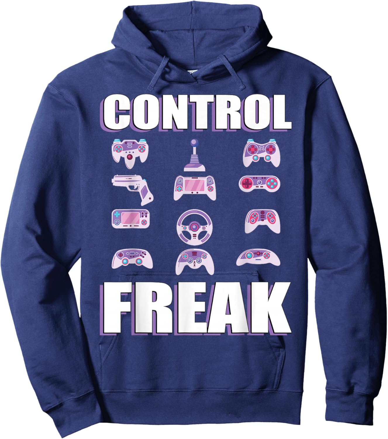 Gamer Control Freak Funny Gaming Hoodie - Hoodie | Navy