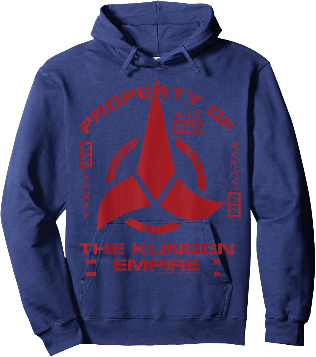 Star Trek: Discovery Property Of The Klingon Empire Red Logo Hoodie - Hoodie | Navy