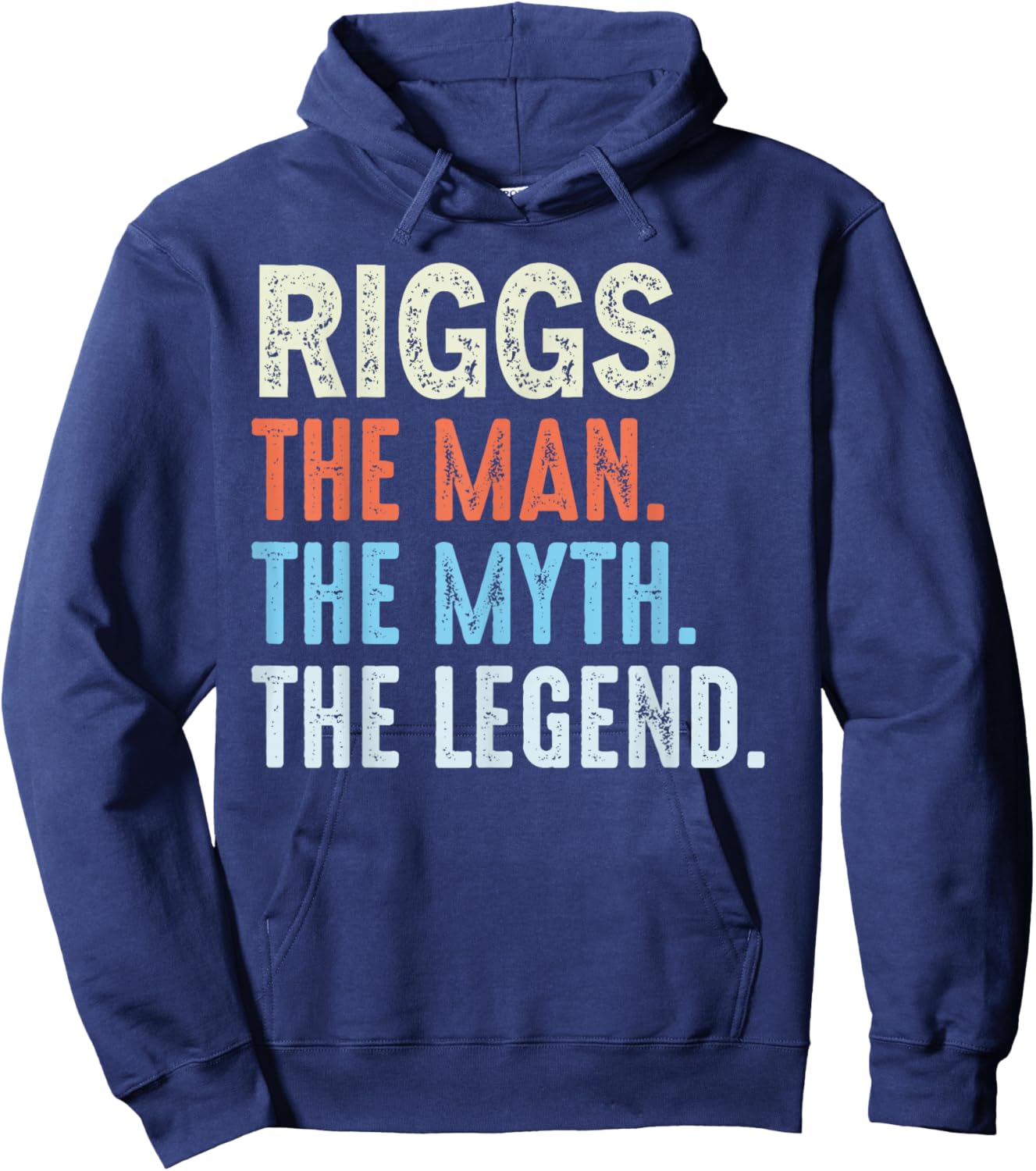 Riggs The Legend Name Personalized Cute Idea Men Vintage Hoodie - Hoodie | Navy