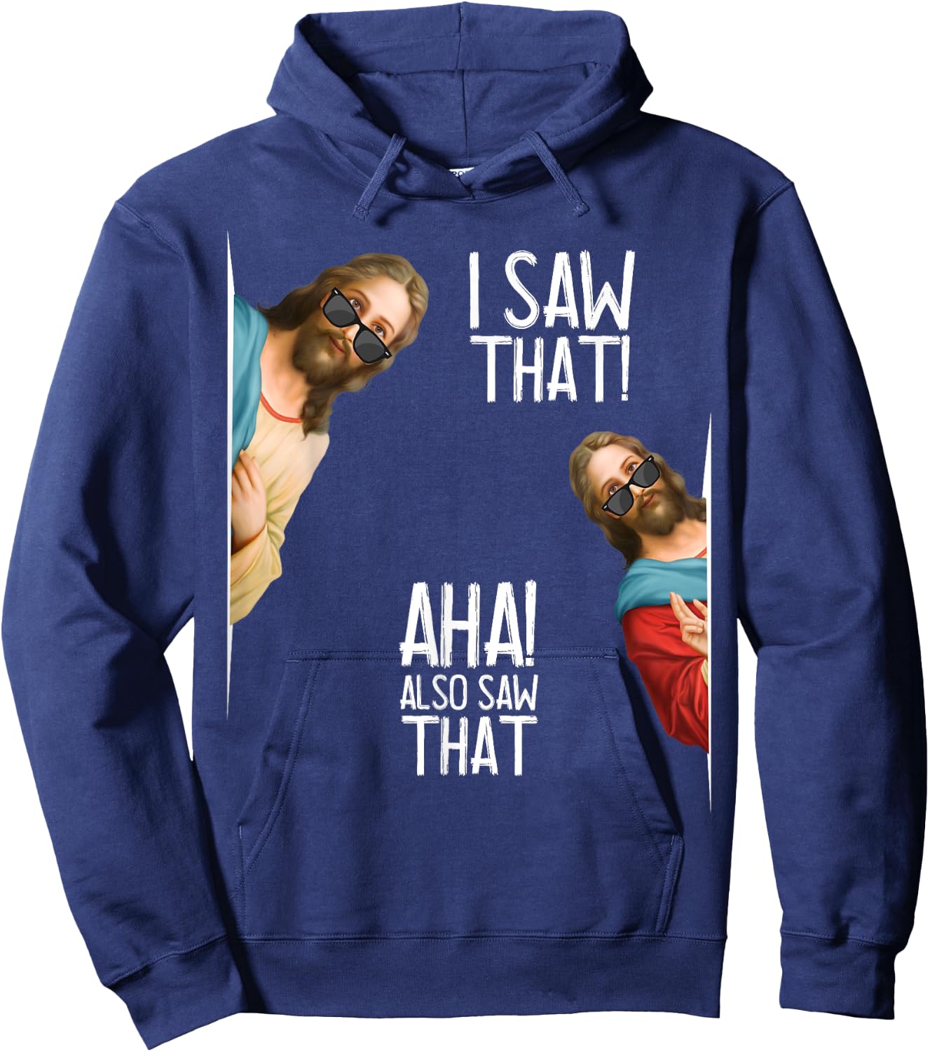 Christian Jesus Christ, I Saw That Glasses - Funny Meme Hoodie - Hoodie | Navy