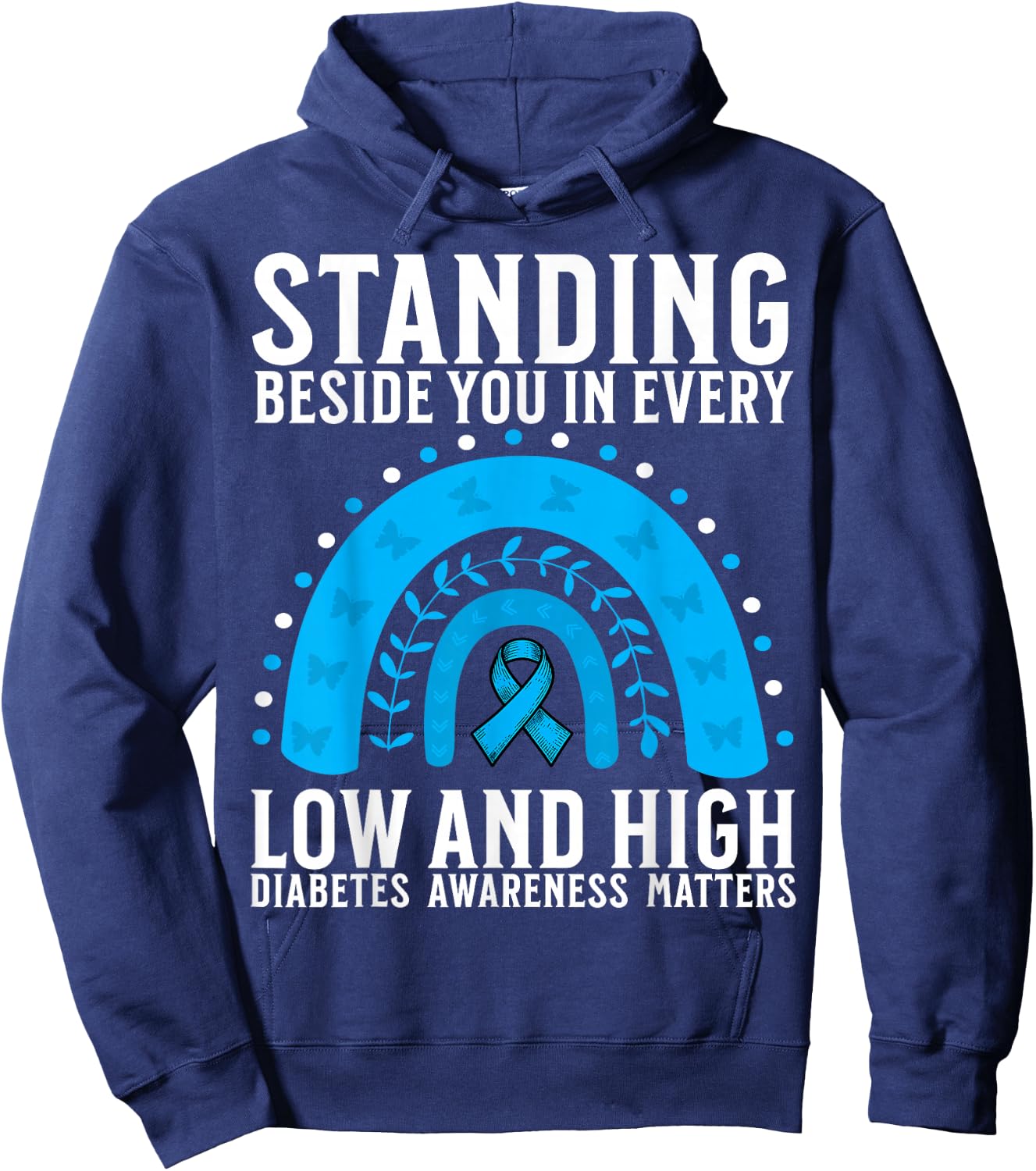 Support Diabetes Awareness Month Gifts for Diabetes Women Hoodie - Hoodie | Navy