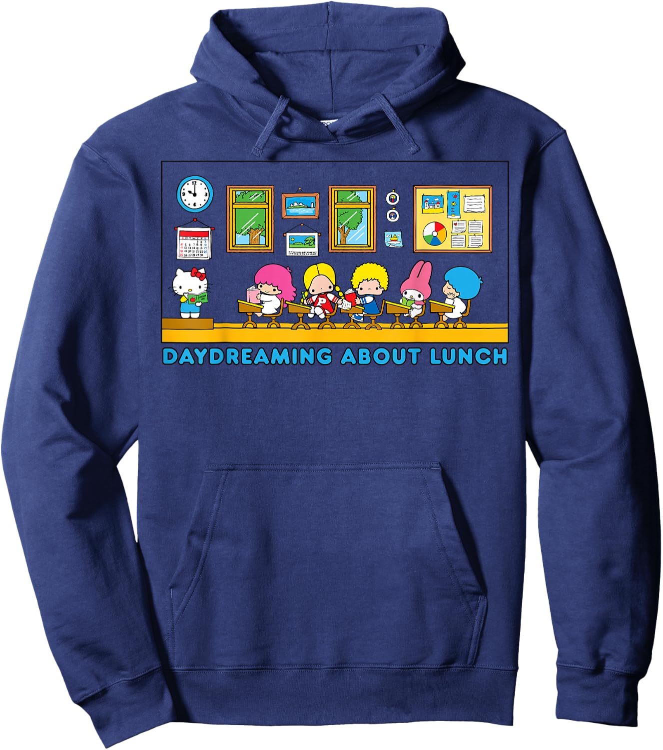 Sanrio Hello Kitty and Friends Daydreaming about Lunch Class Hoodie - Hoodie | Navy