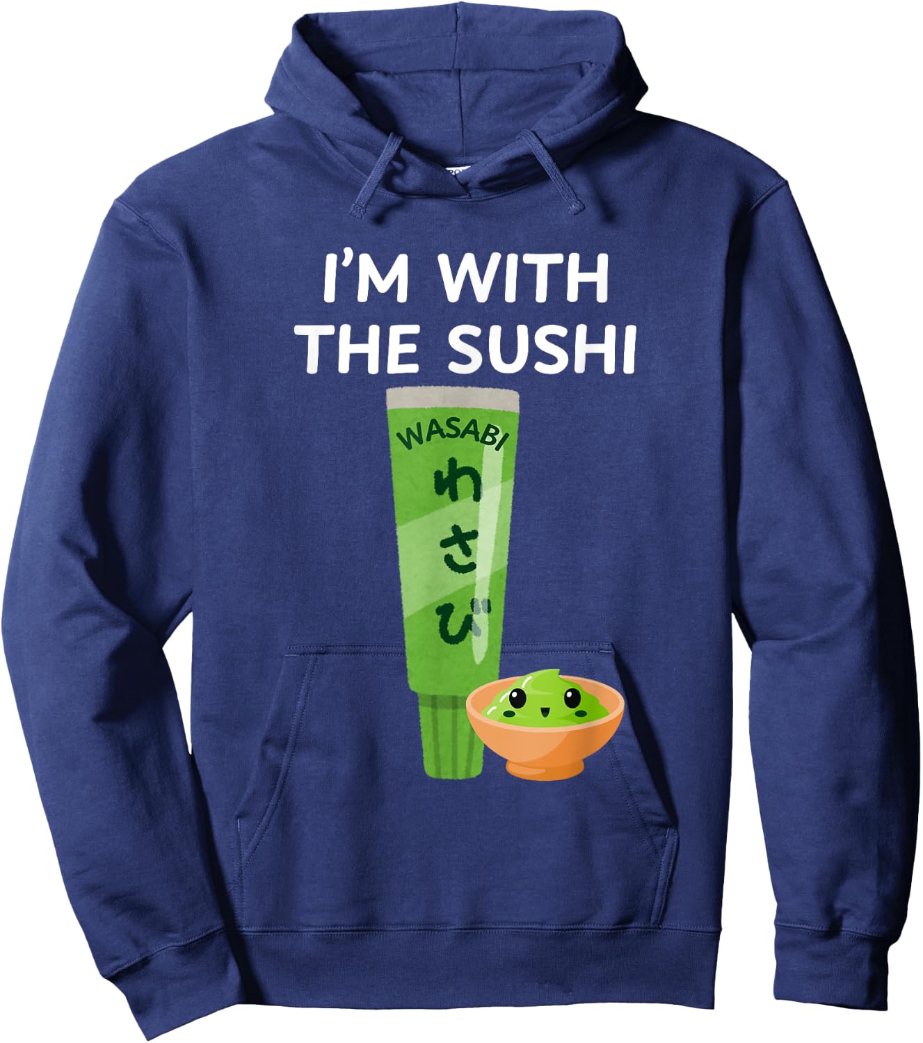 Easy Funny Group Costume - Wasabi Condiment Costume Hoodie - Hoodie | Navy