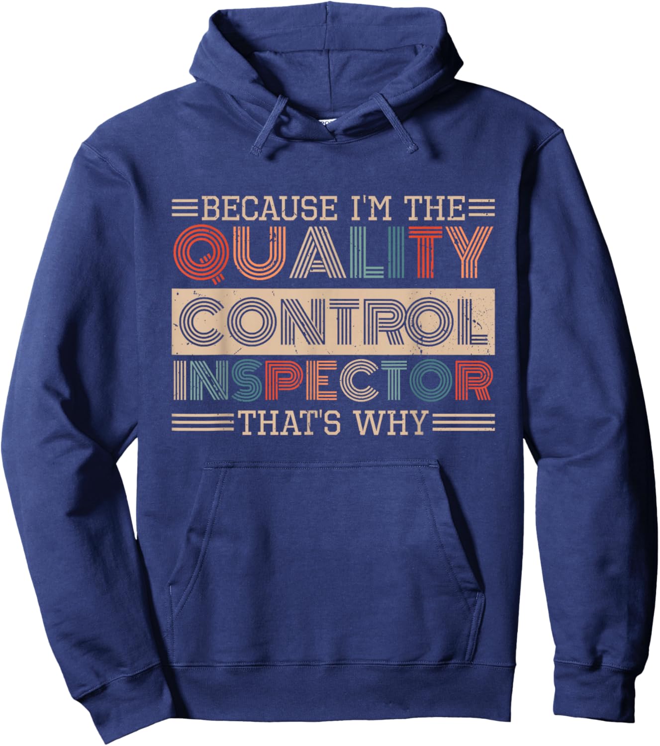Retro Quality Control Design for Quality Control Inspectors Hoodie - Hoodie | Navy
