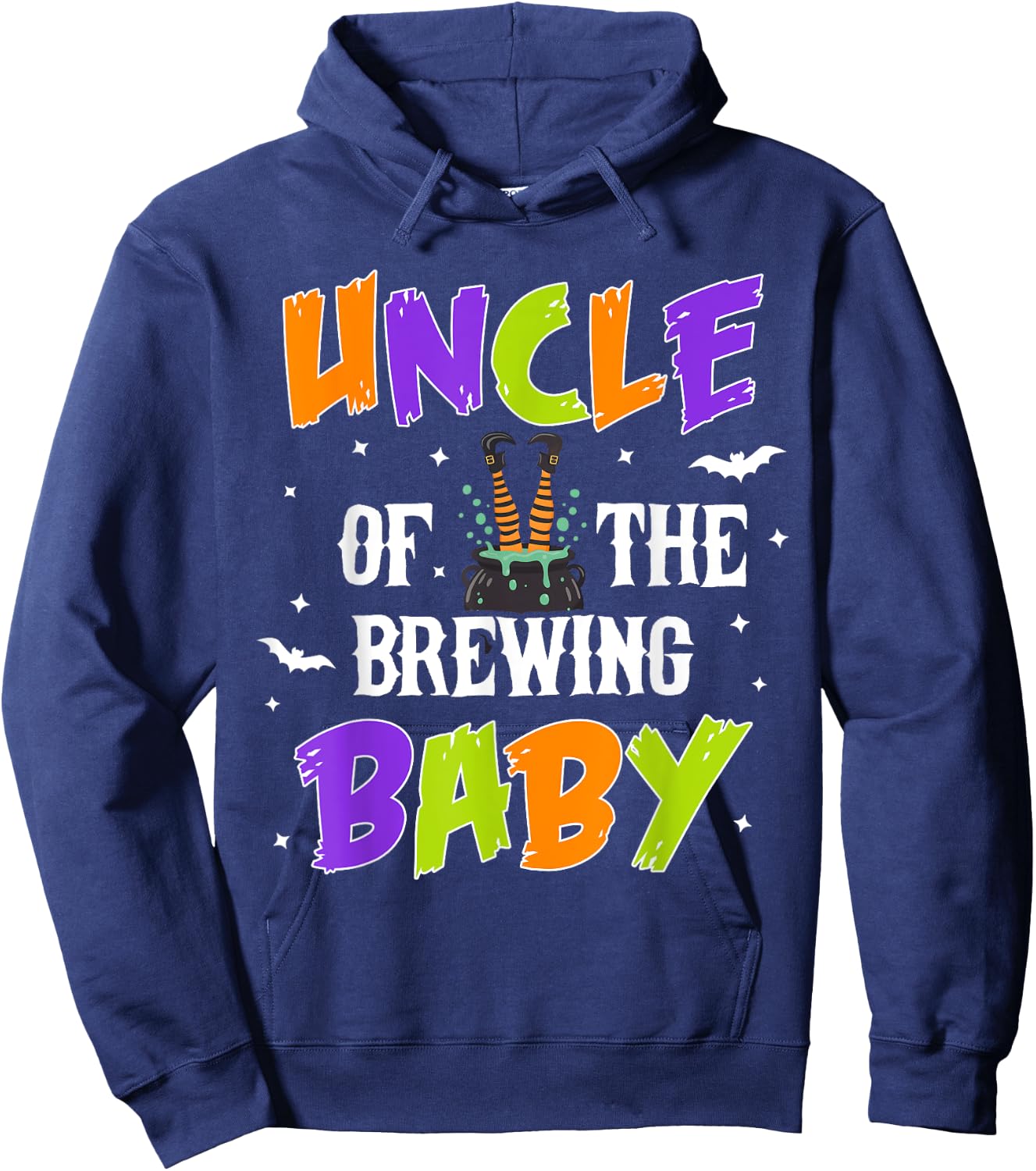 Uncle of the Brewing Baby Halloween Theme Baby Shower Hoodie - Hoodie | Navy