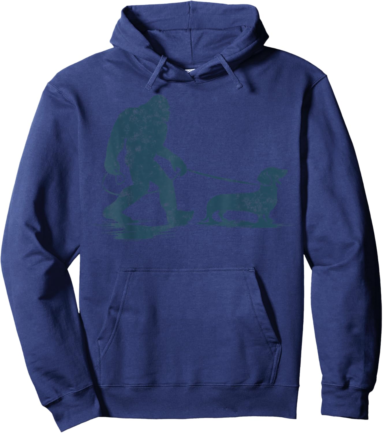 Dachshund Dog Bigfoot Walking Funny Wiener Dog Dad Gifts Hoodie - Hoodie | Navy