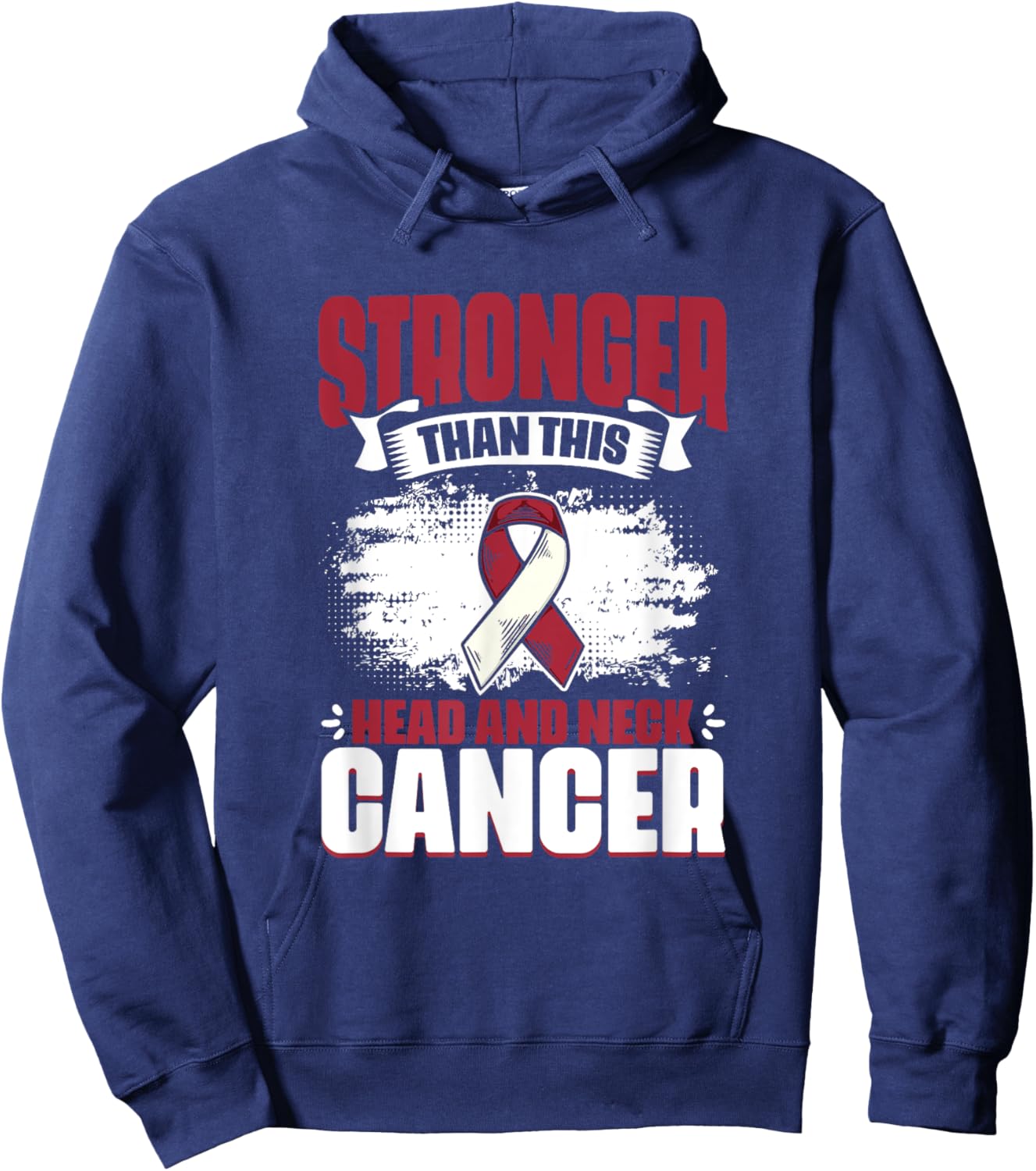 Throat Cancer Stronger Than Head And Neck Cancer Awareness Hoodie - Hoodie | Navy