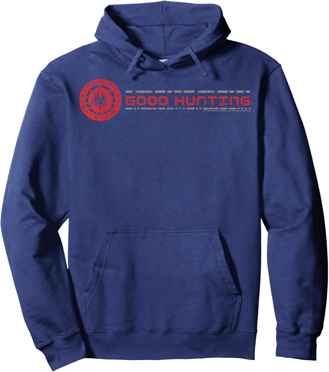 Battlestar Galactica Good Hunting Logo , Black, S Hoodie - Hoodie | Navy