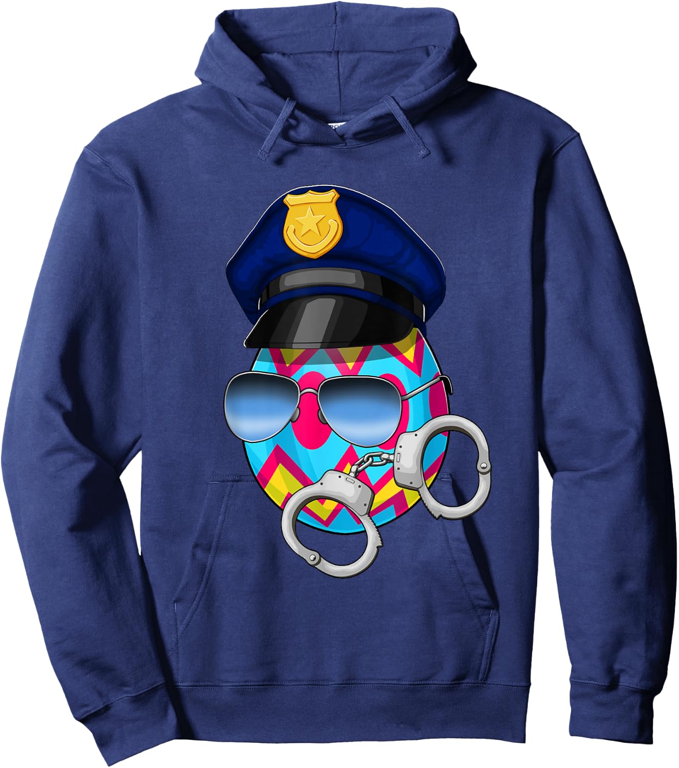 Easter Police Officer Basket Eggs T Shirt Men Women Kids Hoodie - Hoodie | Navy