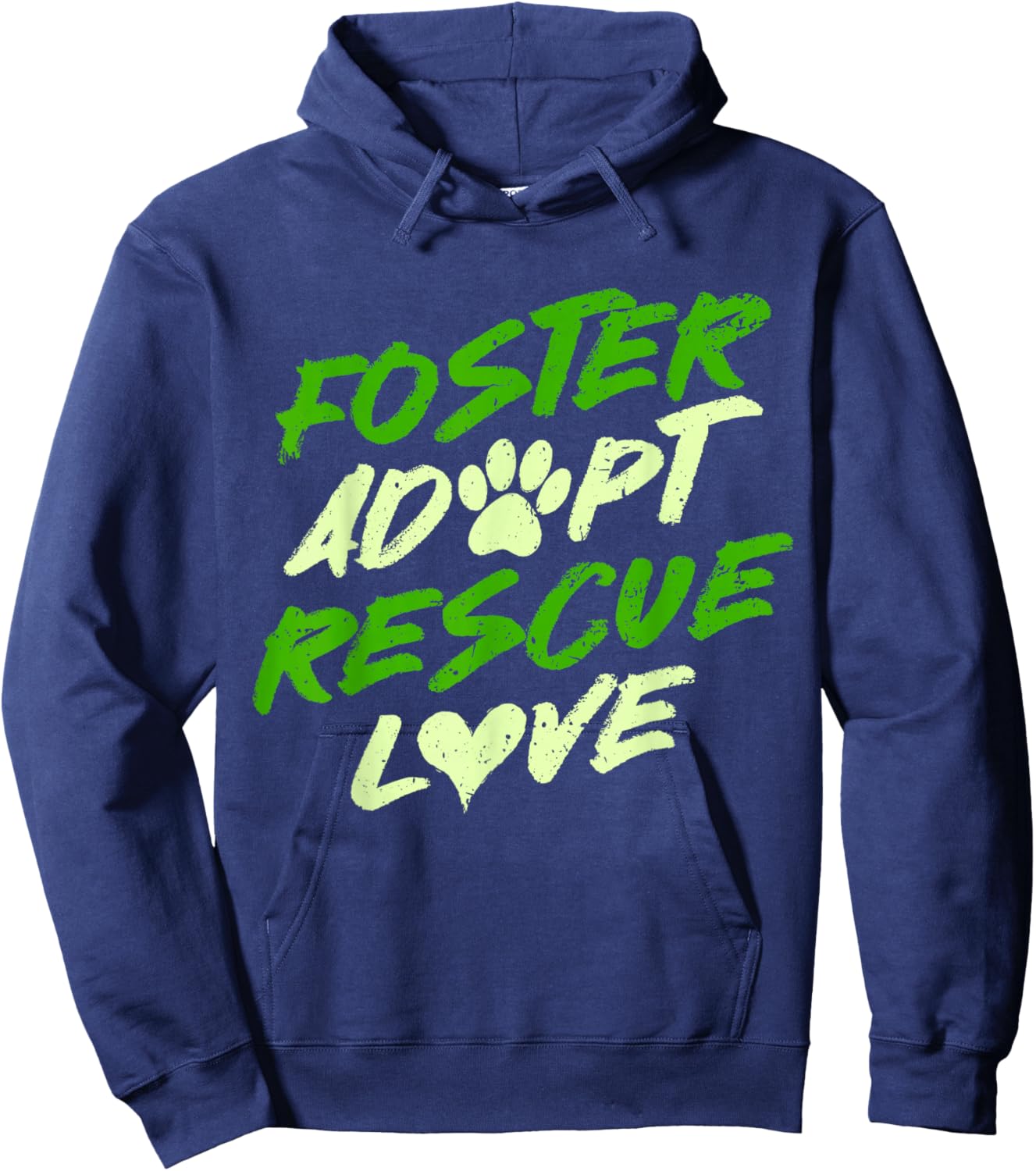 Dog Shelter Dog Rescue Foster Adopt Rescue Love Hoodie - Hoodie | Navy