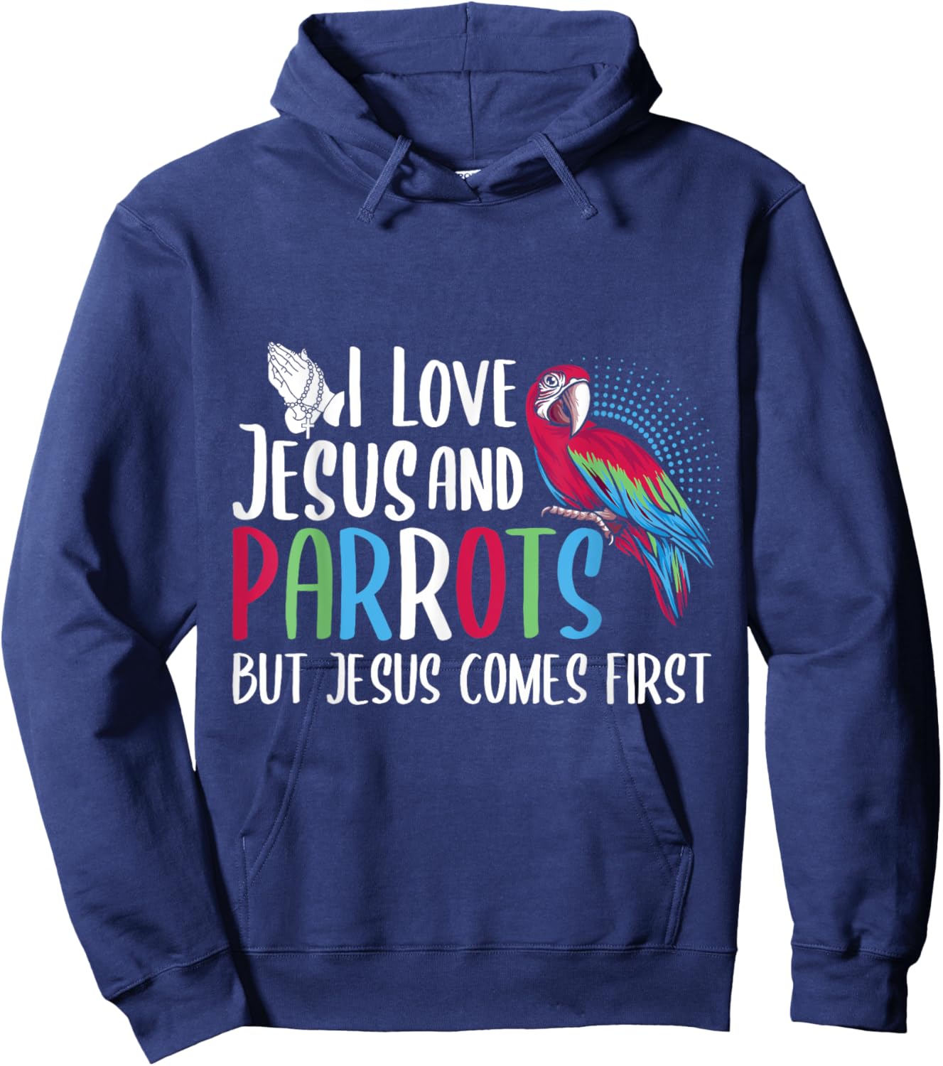 Parrots Lover Christian Religion Faith Jesus Catholic Hoodie - Hoodie | Navy