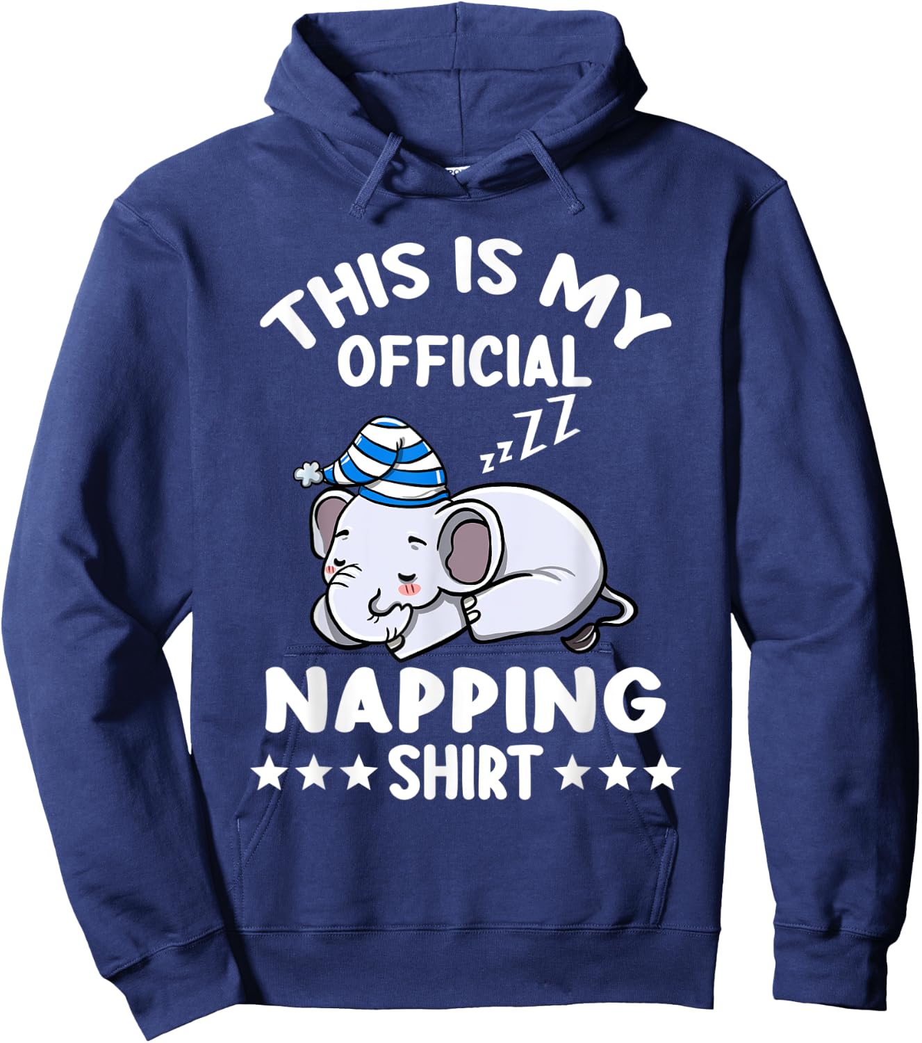 This Is My Official Napping Shirt Elephant Lover Gift Hoodie - Hoodie | Navy