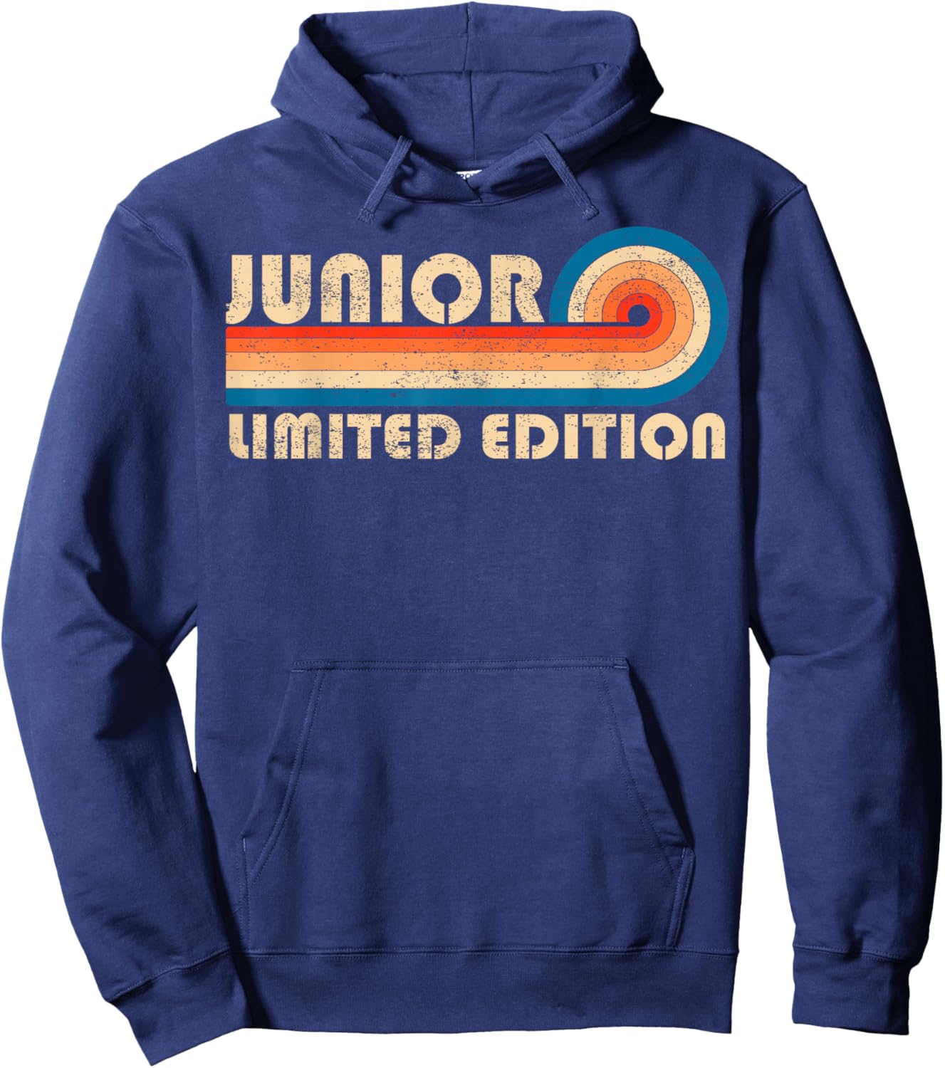 JUNIOR First Name Funny Retro Vintage Birthday Hoodie - Hoodie | Navy