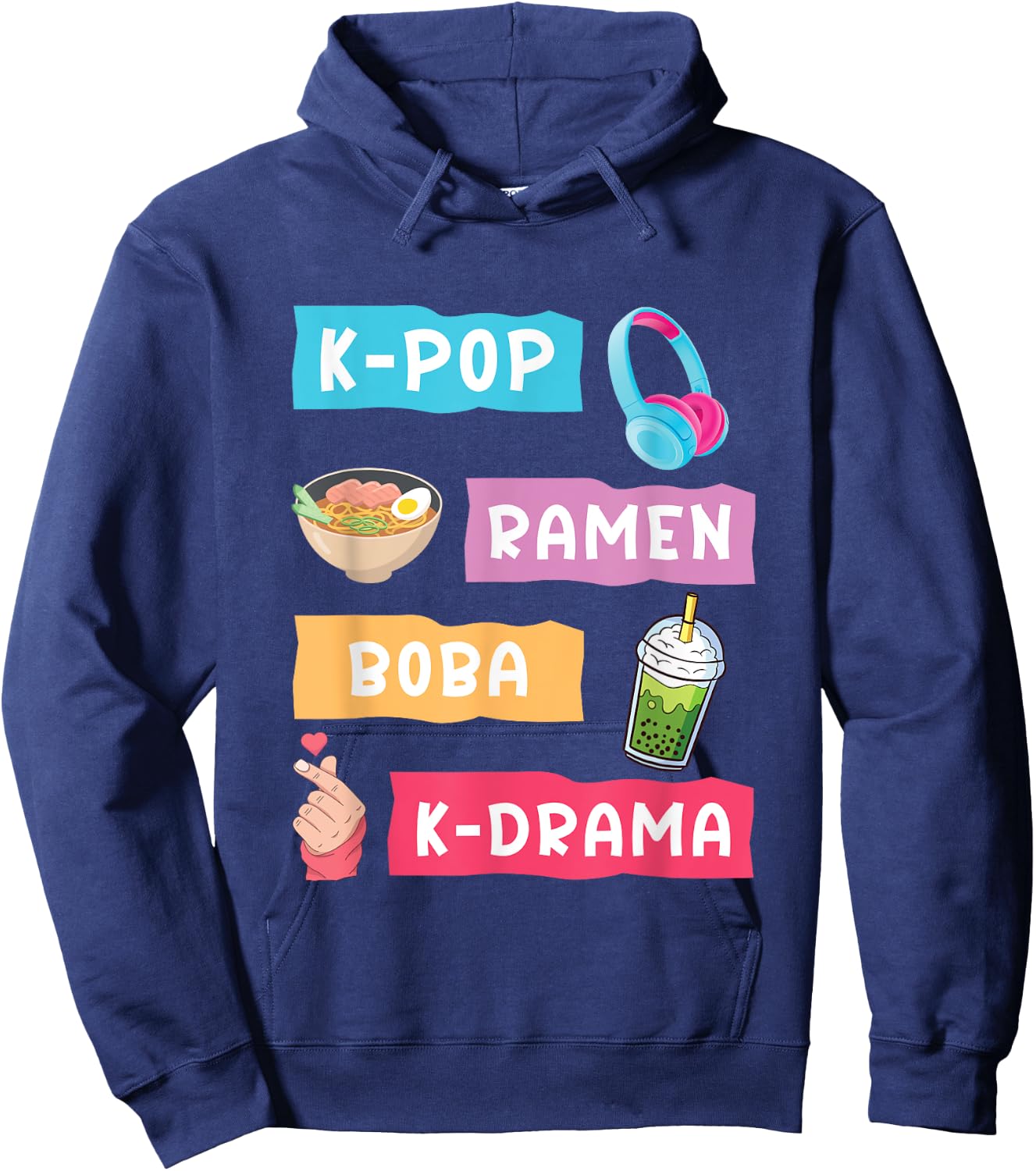K-Pop Fashion for Fans of korean K-Drama & K-Pop Merchandise Hoodie - Hoodie | Navy