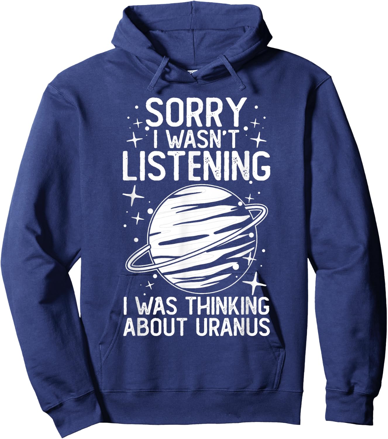 Uranus Planet Ring Solar System Gas Atmosphere Space Hoodie - Hoodie | Navy
