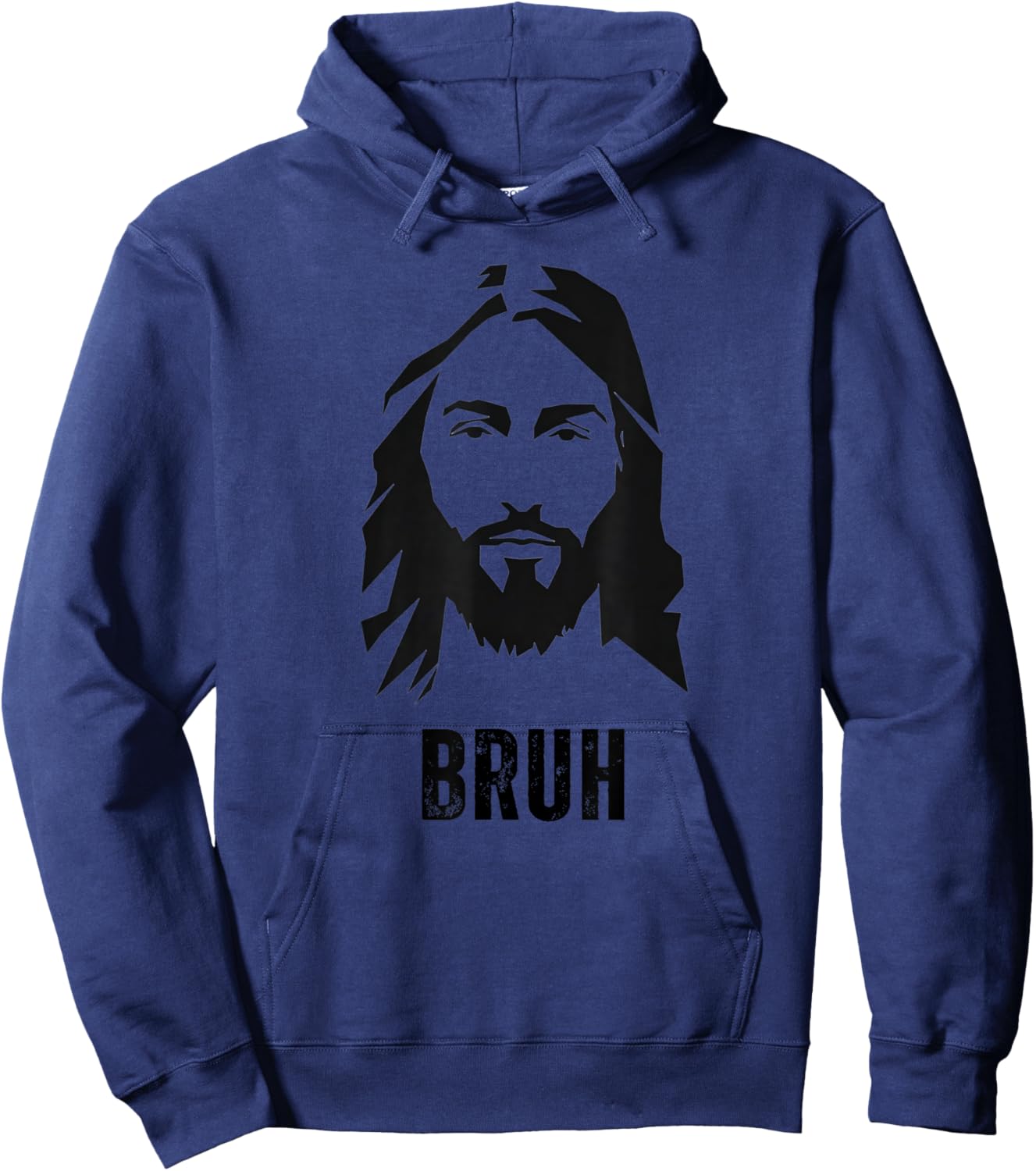 Jesus Says Bruh - Funny Jesus Christ Meme Christian Faith Hoodie - Hoodie | Navy