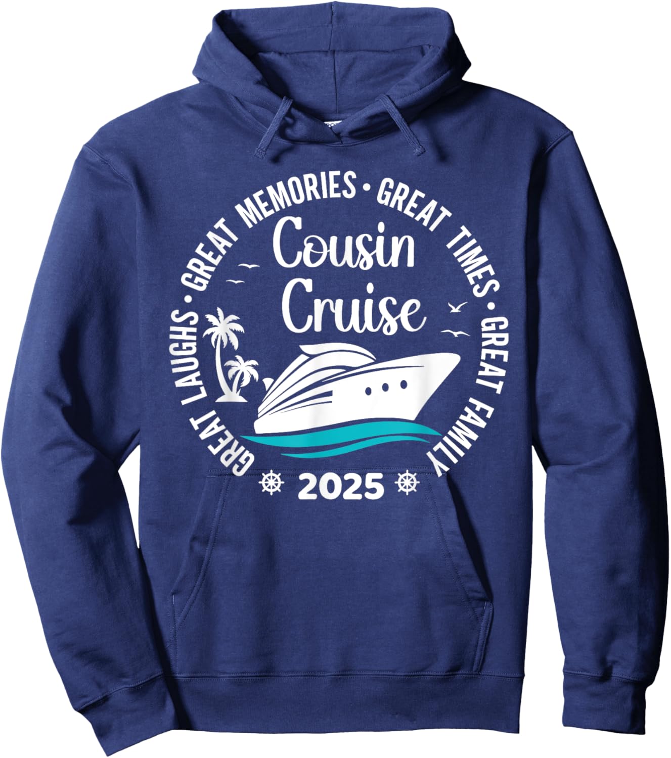 Cousin Cruise Trip 2025 Vacation Matching Family Group Hoodie - Hoodie | Navy
