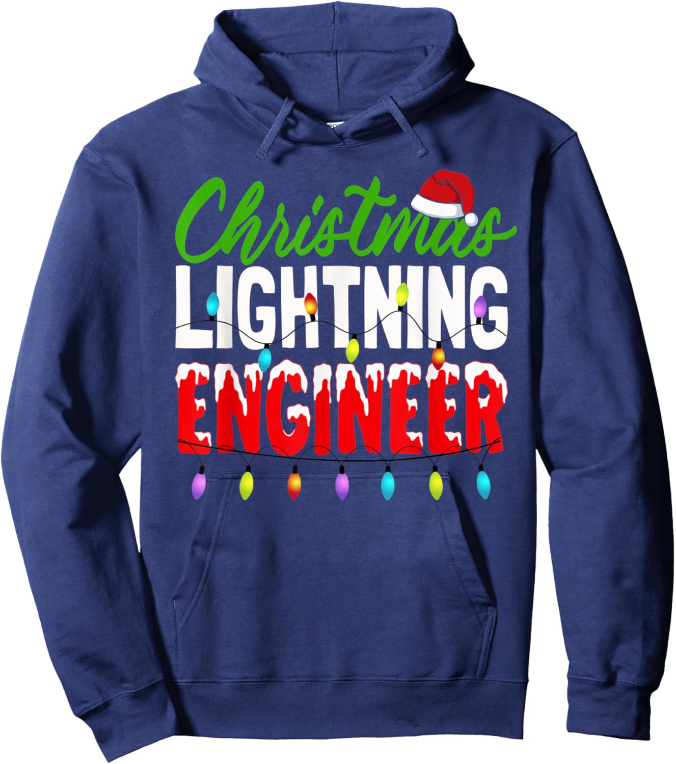 Christmas Lighting Engineer Christmas Lights Engineering Hoodie - Hoodie | Navy