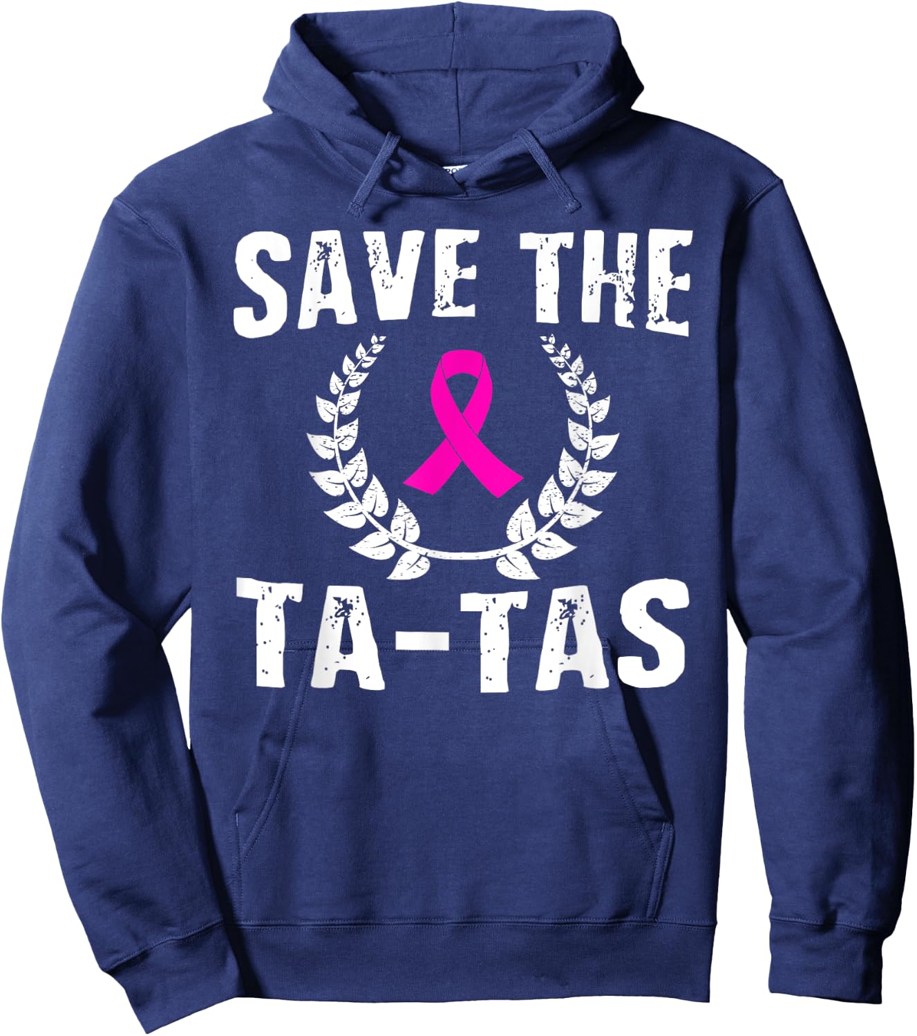 Save The Ta-Tas Shirt Breast Cancer Awareness Pink Ribbon Hoodie - Hoodie | Navy