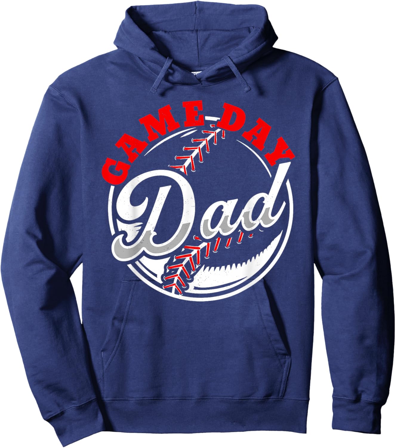 Game Day Dad Proud Baseball Parent Summer Sports League Women Hoodie - Hoodie | Navy