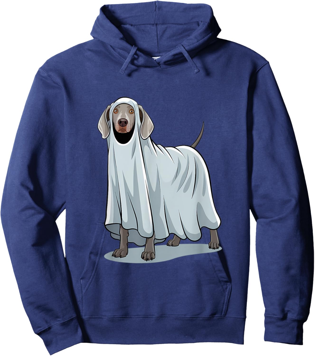 Weimaraner Dog Halloween Ghost Costume Design Men Women Kids Hoodie - Hoodie | Navy