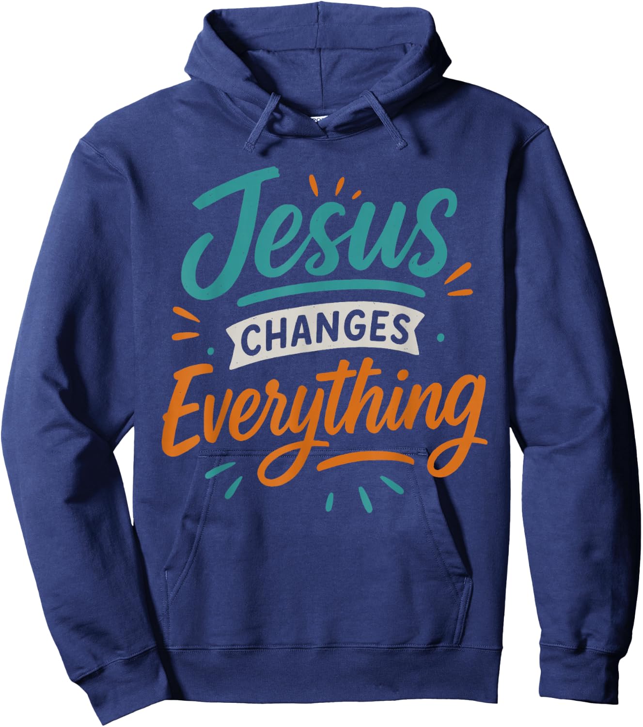 Jesus Changes Everything - Vintage Christian Faith Hoodie - Hoodie | Navy