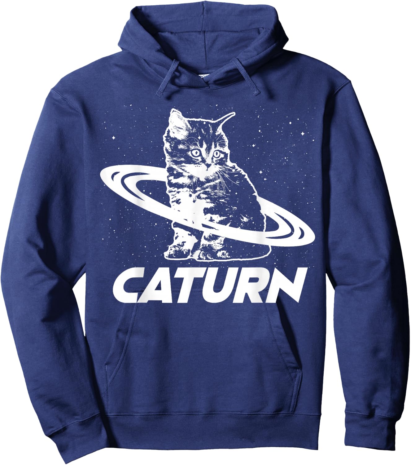 Caturn Saturn Space Cat Hoodie - Hoodie | Navy