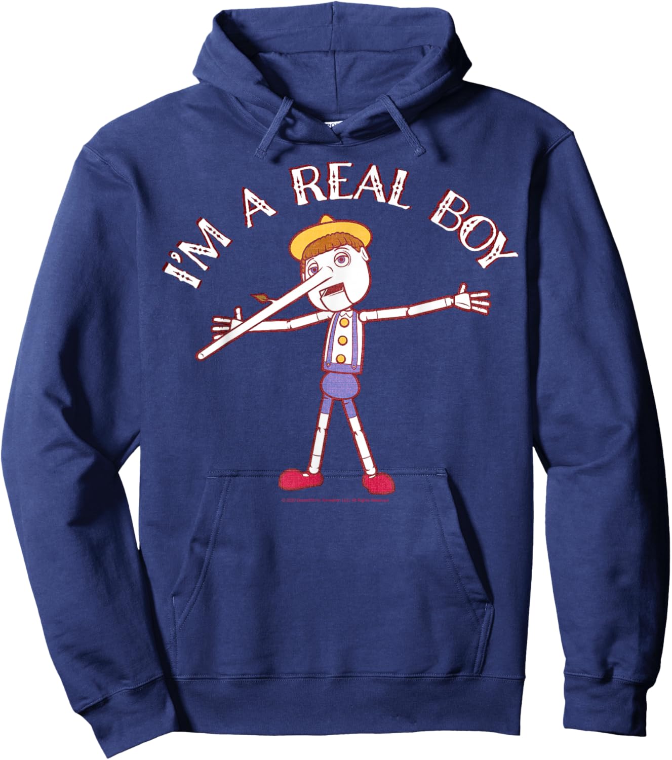 Shrek Pinocchio I'm A Real Boy Hoodie - Hoodie | Navy