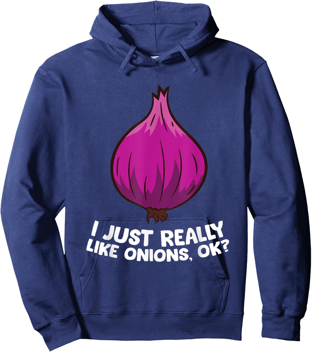 I Just Really Like Onions, OK? Red Onions Hoodie - Hoodie | Navy