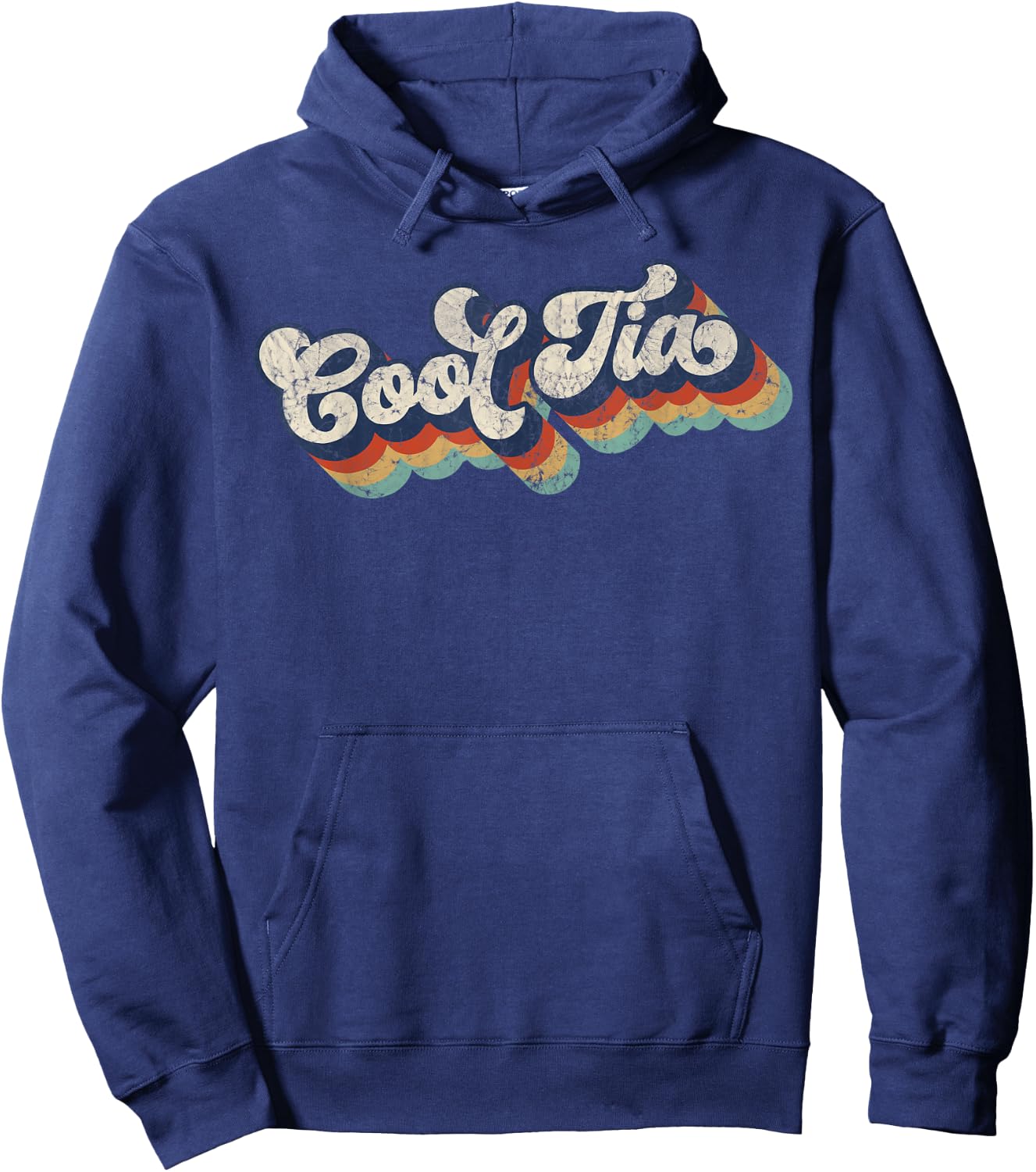 Retro Cool Tia For Spanish Auntie New Aunt Hoodie - Hoodie | Navy